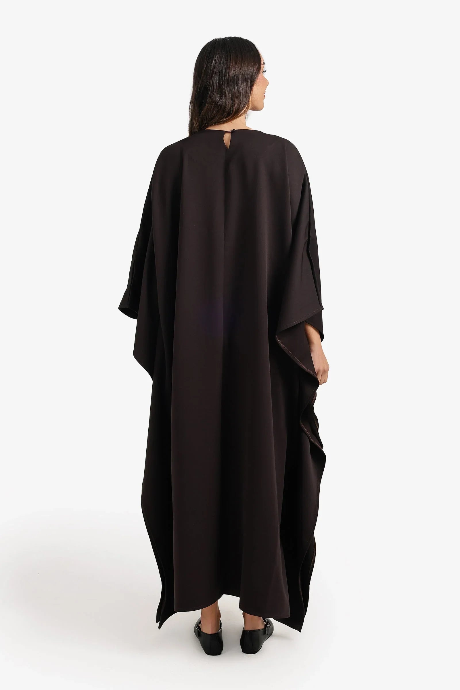 Carina - Shimmering Neckline Abaya 2