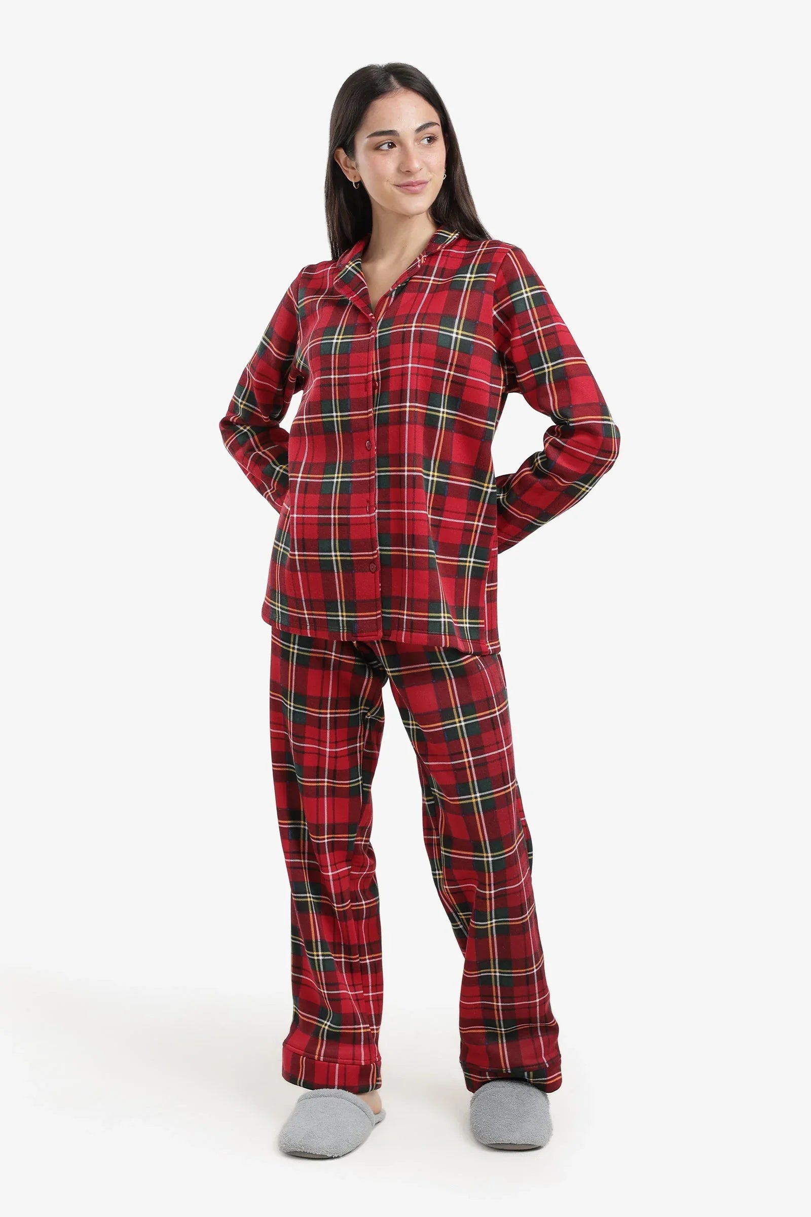 Carina - Checkered Christmas Pyjama Set 2