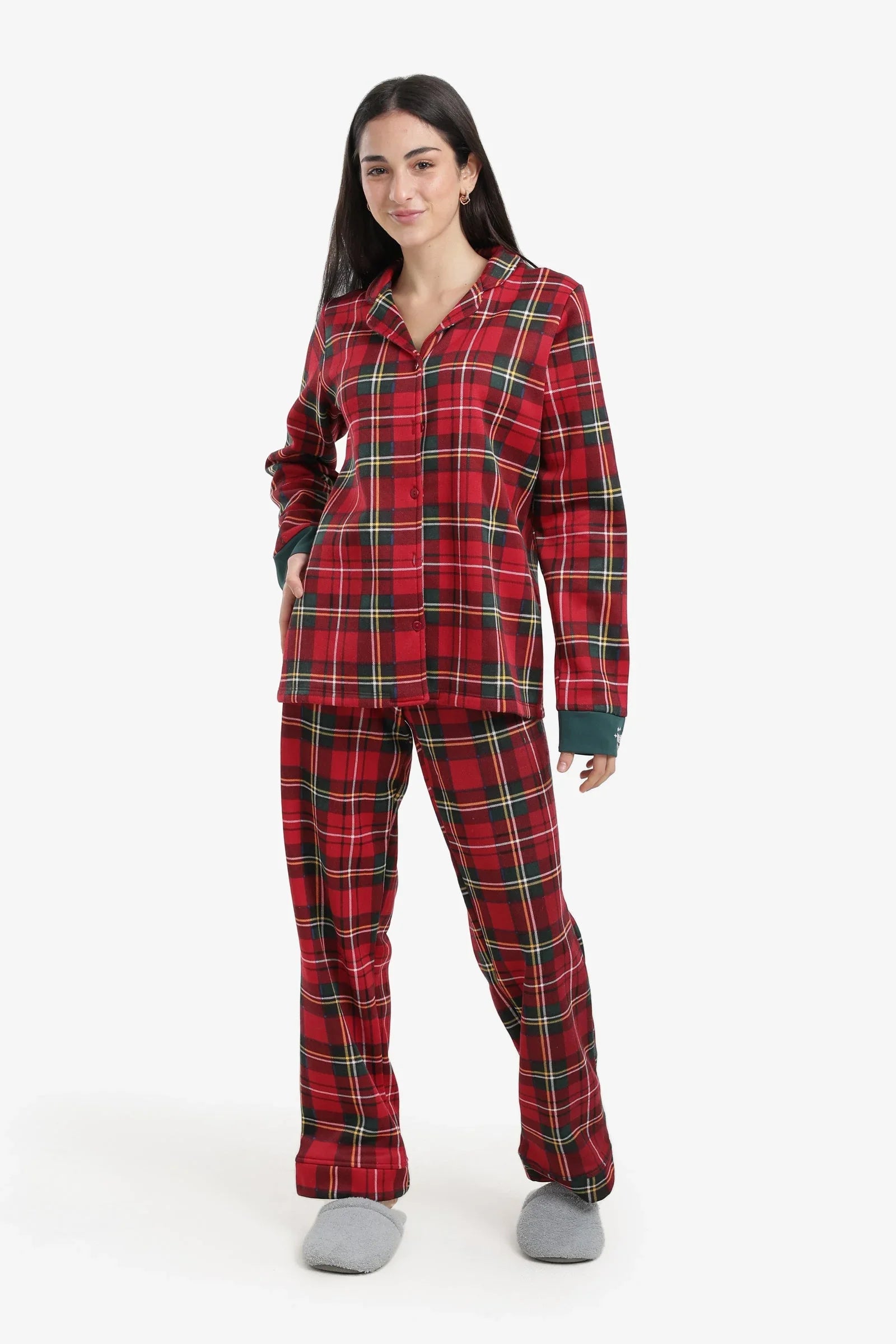 Carina - Checkered Christmas Pyjama Set 1