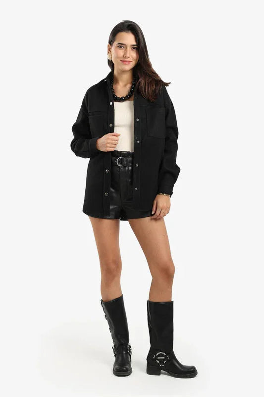 Carina - Button-Down Fleece Overshirt 1