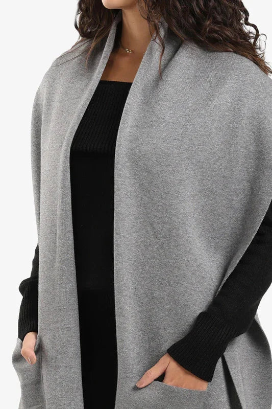 Carina - Knitted Poncho with Tassels 9