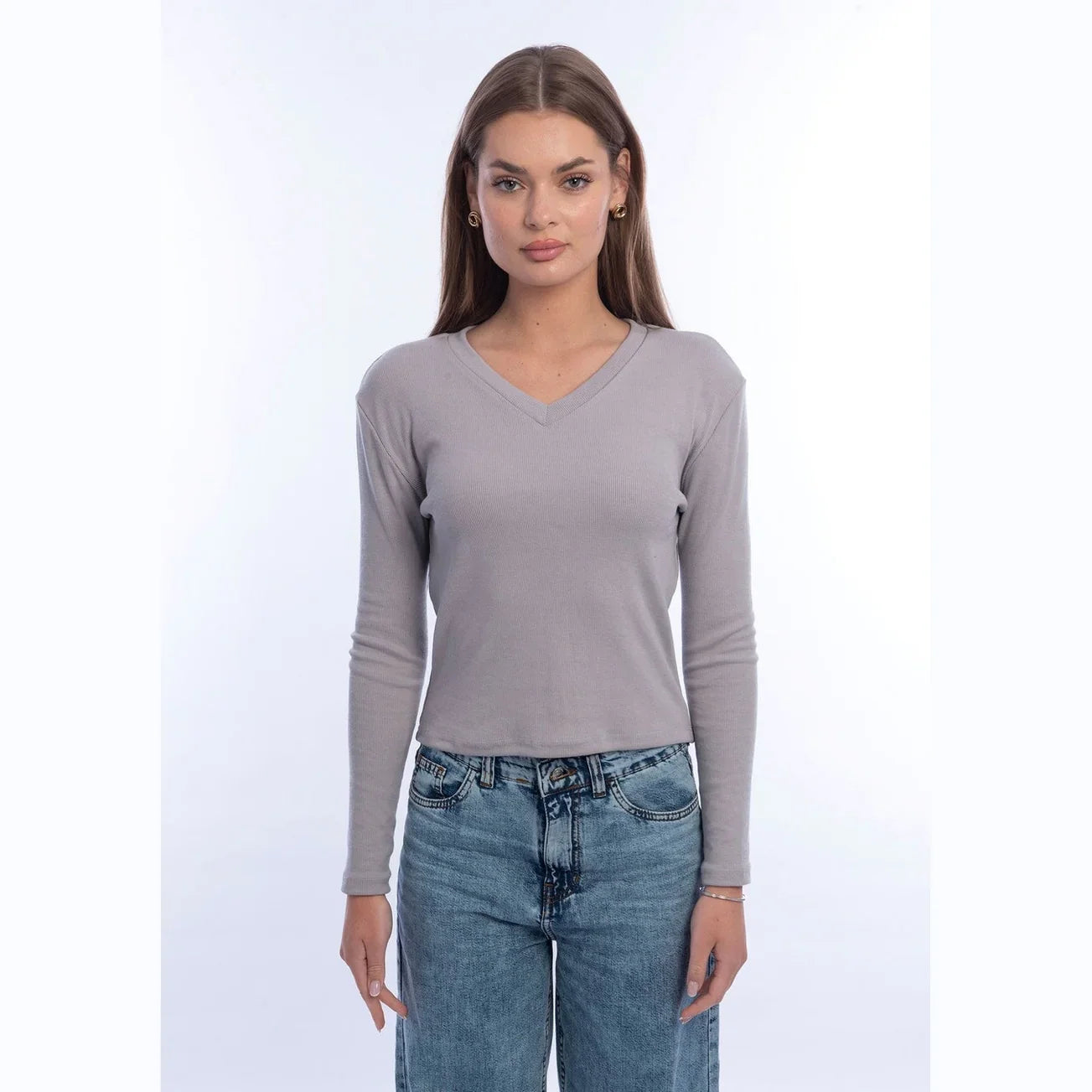 Viva - Long Sleeve V-Neck Top 7