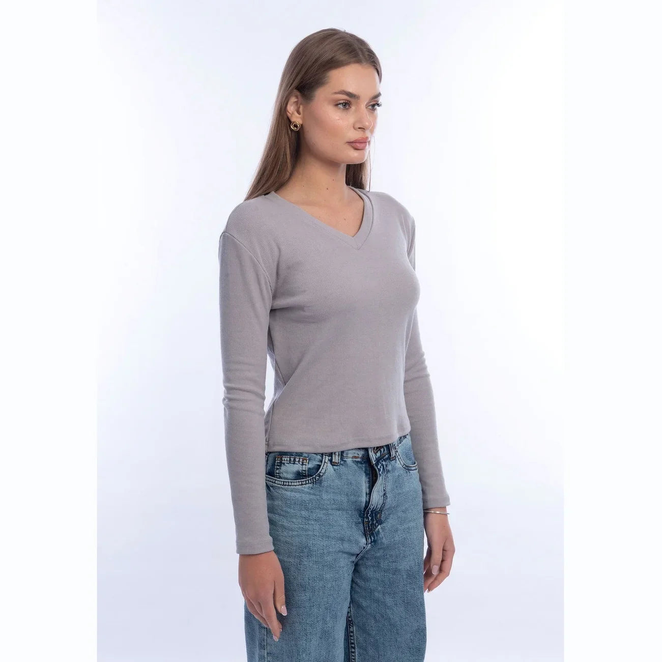Viva - Long Sleeve V-Neck Top 6