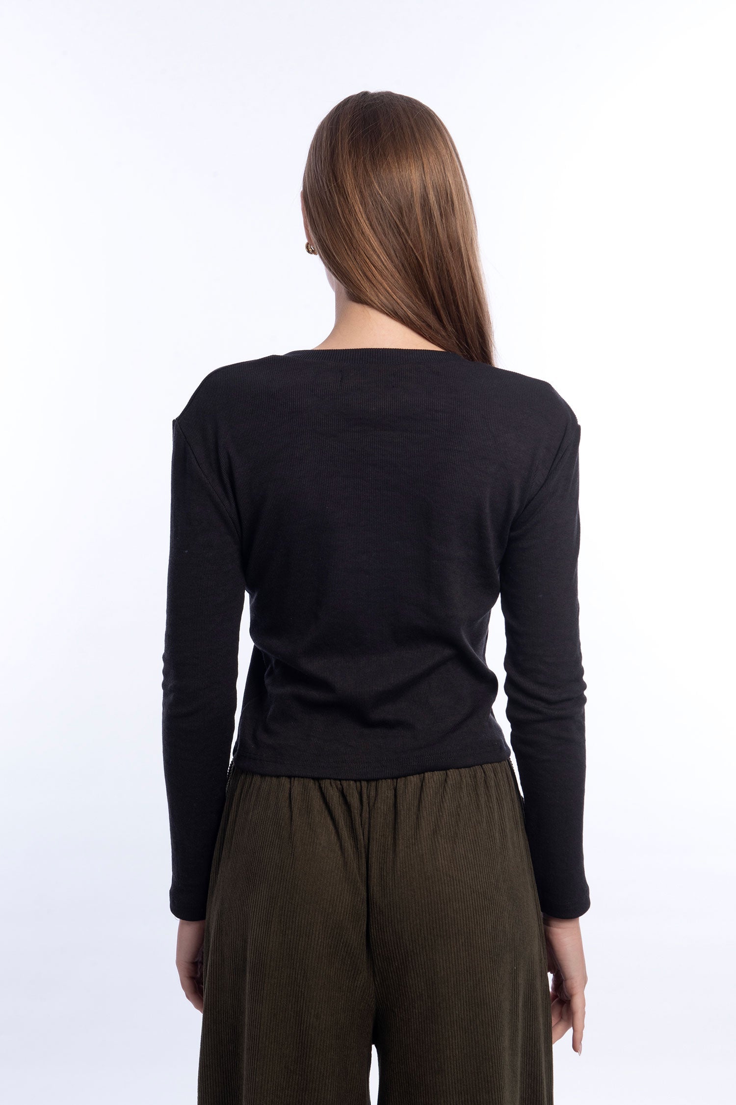 Viva - Long Sleeve V-Neck Top 2