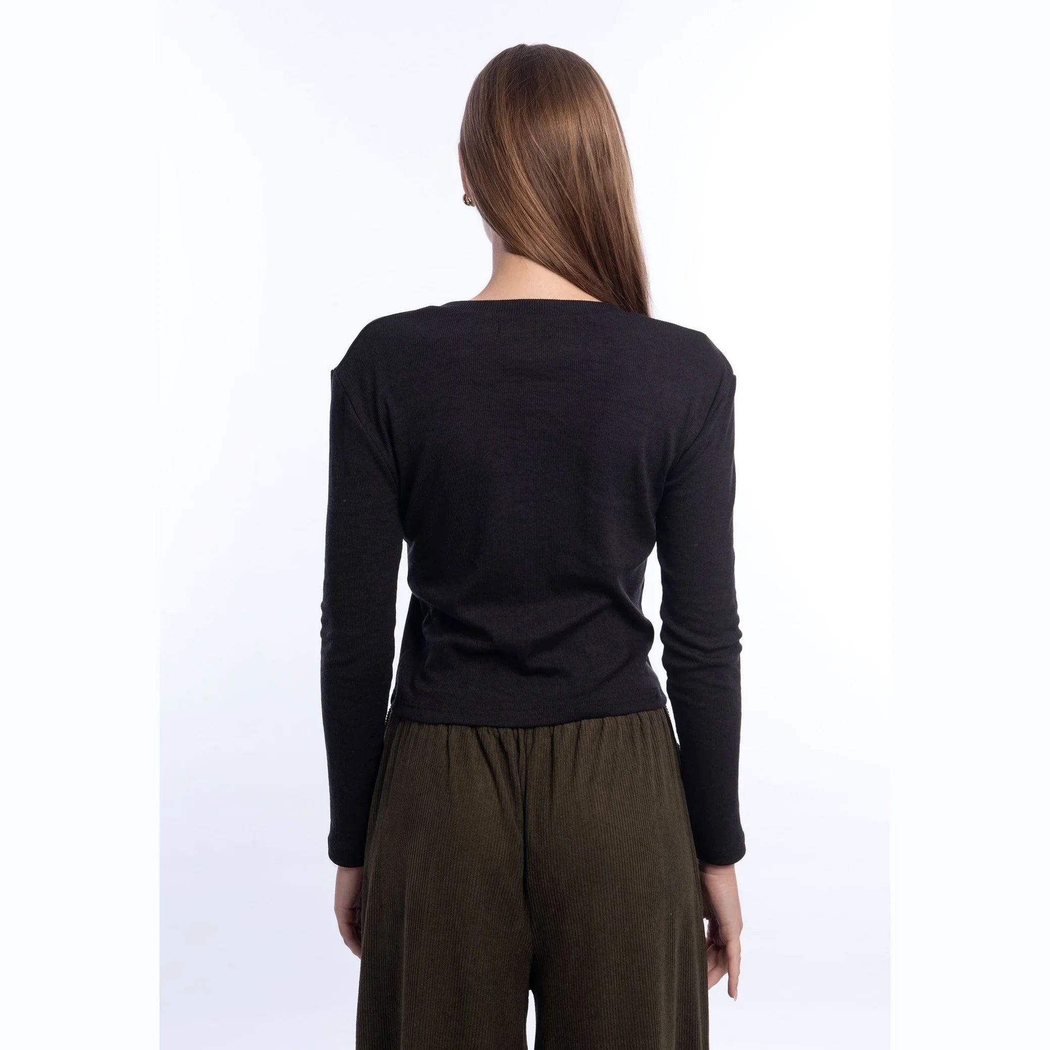 Viva - Long Sleeve V-Neck Top 2