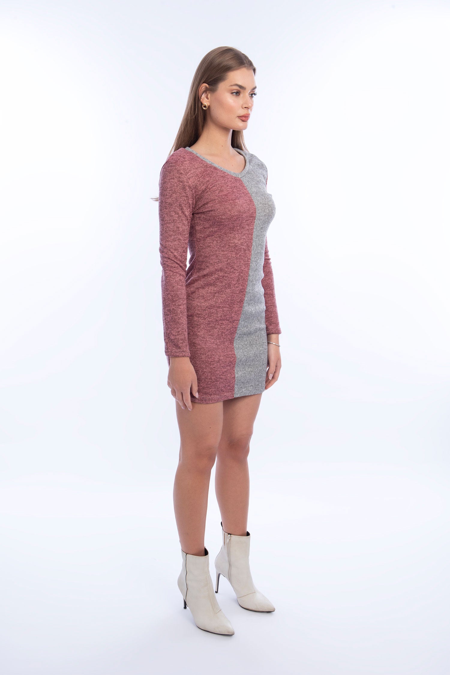 Viva - Two-tone Bodycon Dress 2