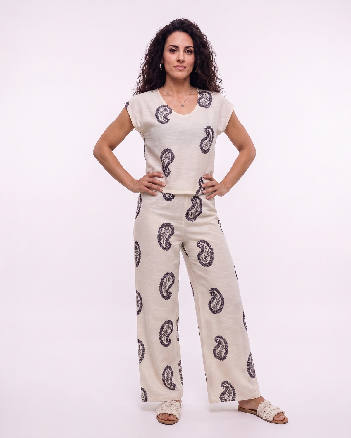 Linen Printed Pant - Viva 4
