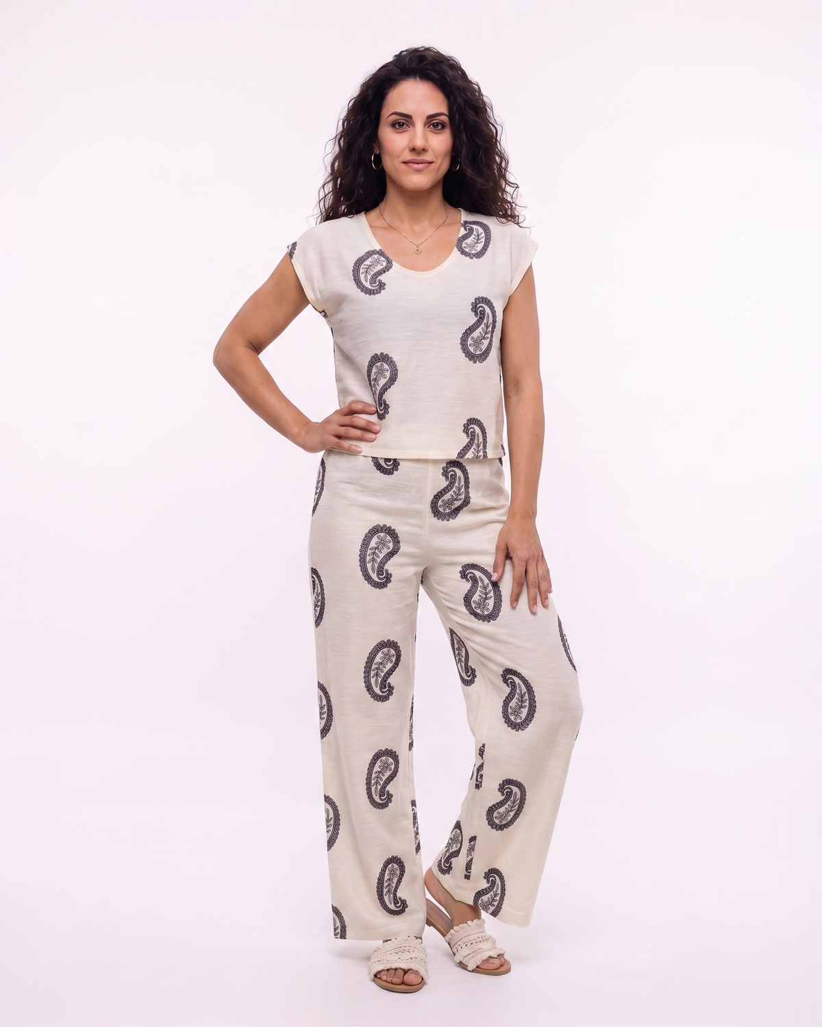 Linen Printed Pant - Viva 5