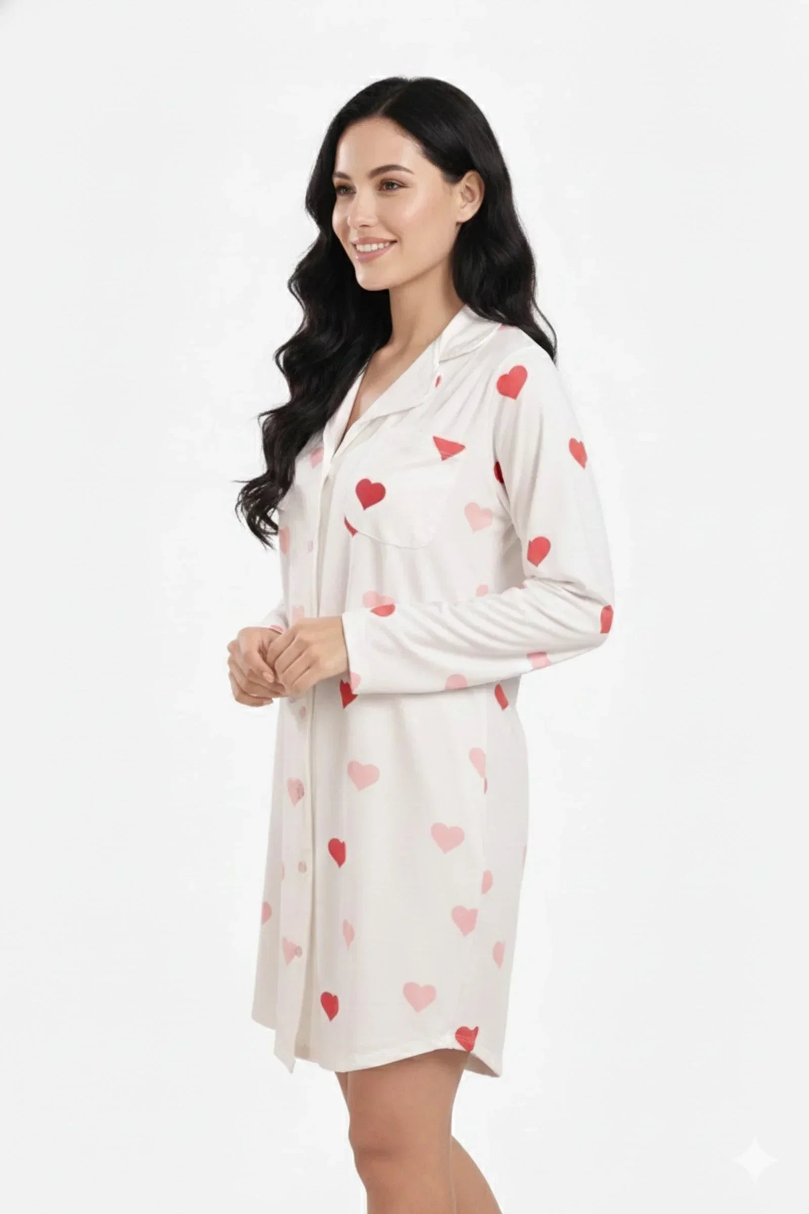 Carina - Hearts Print Nightgown 2