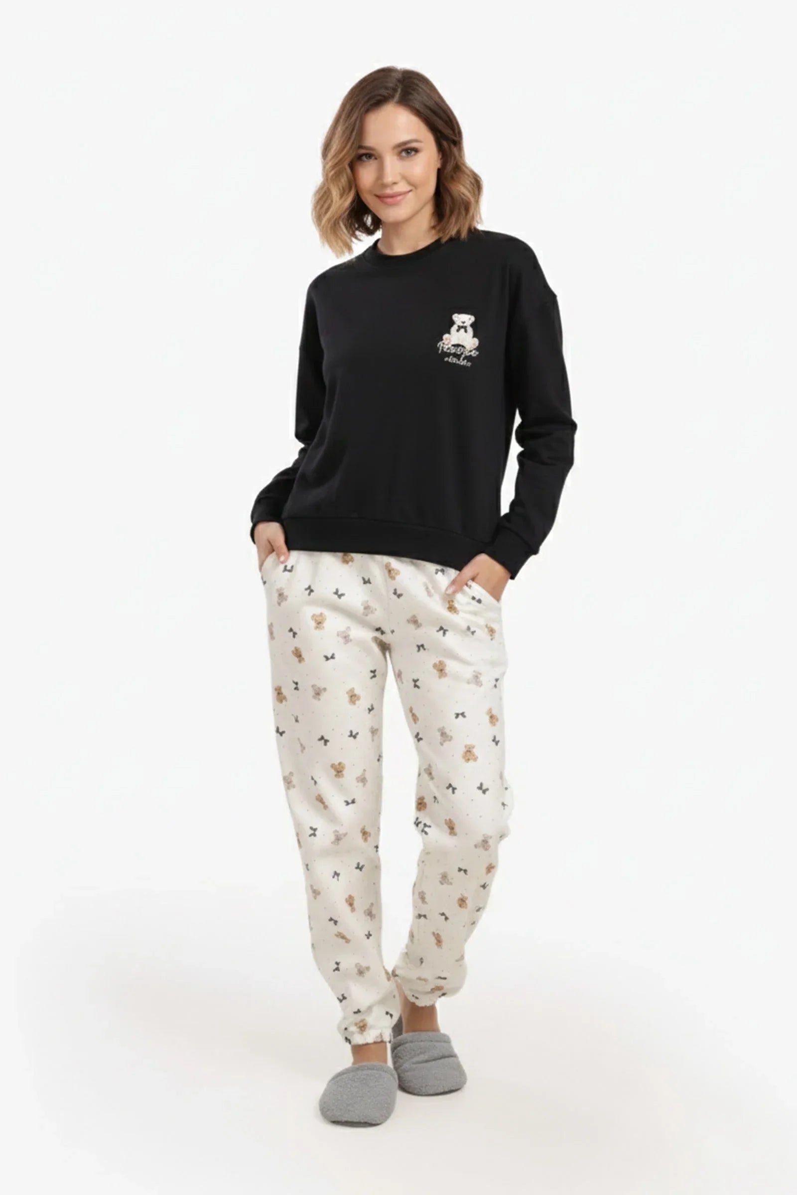 Carina - Pyjama Set with Chest Print 1