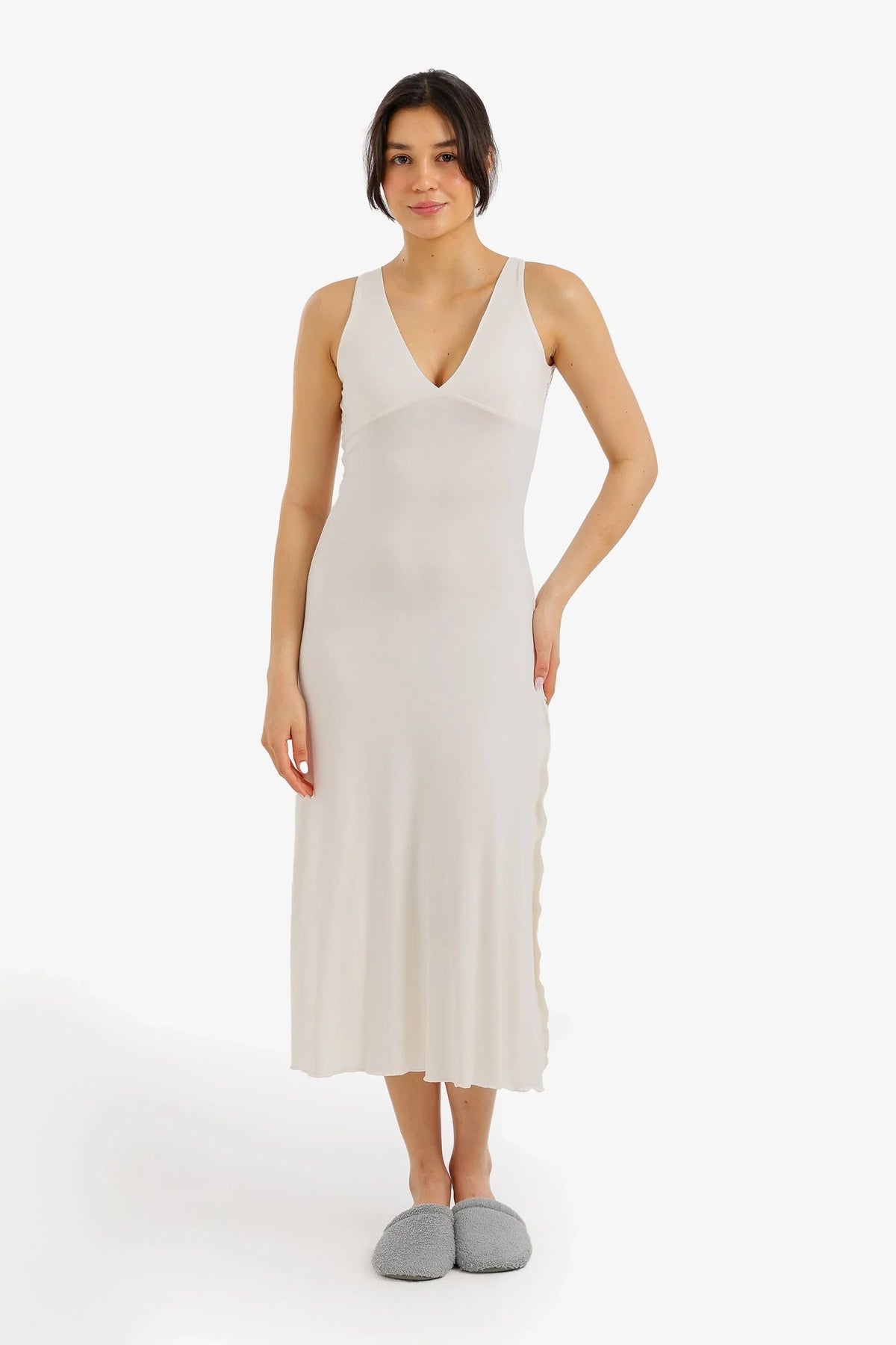 Side-Slit Midi Nightgown - Carina 28