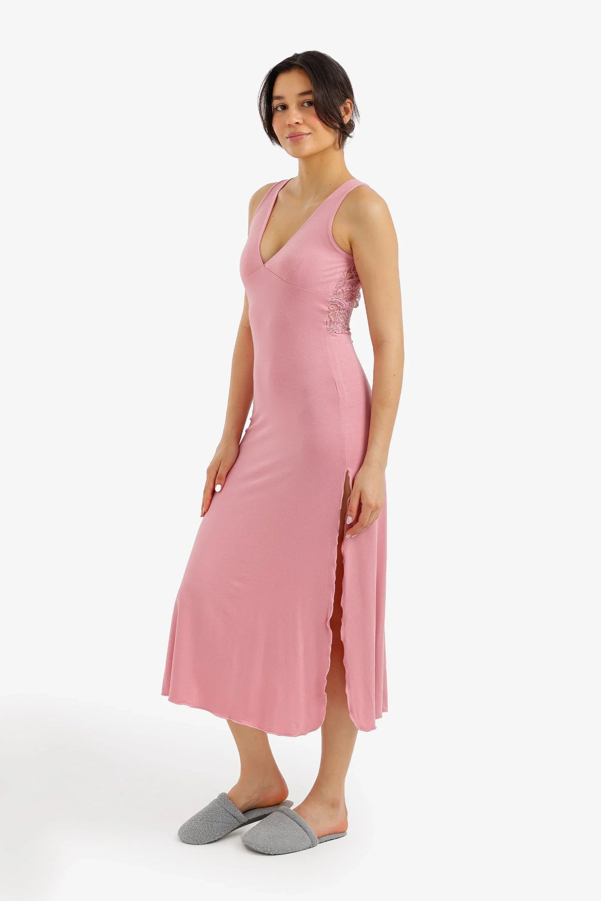 Side-Slit Midi Nightgown - Carina 12