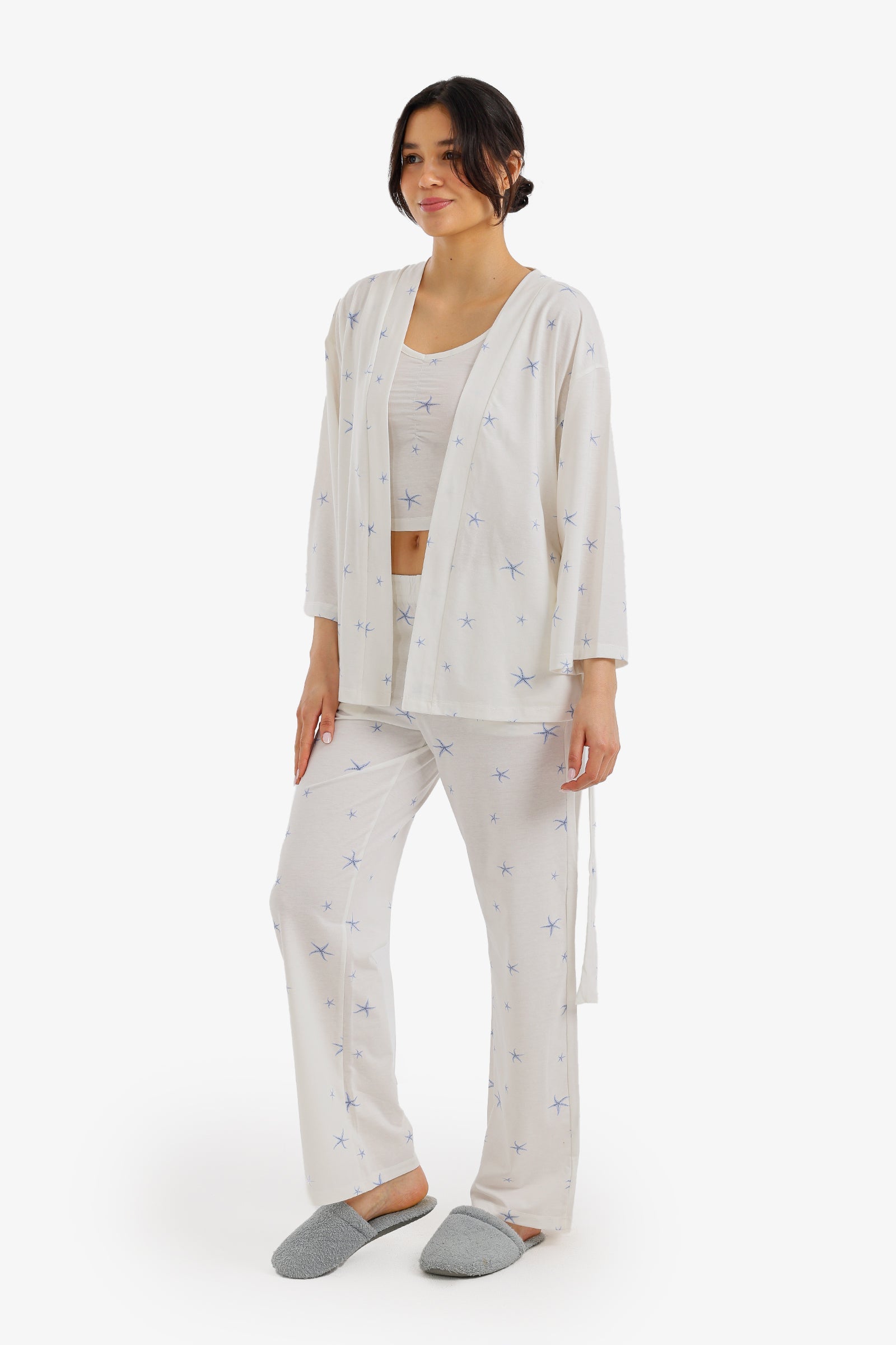 3 - Piece Star Print Pajama Set - Carina - Babazzaro