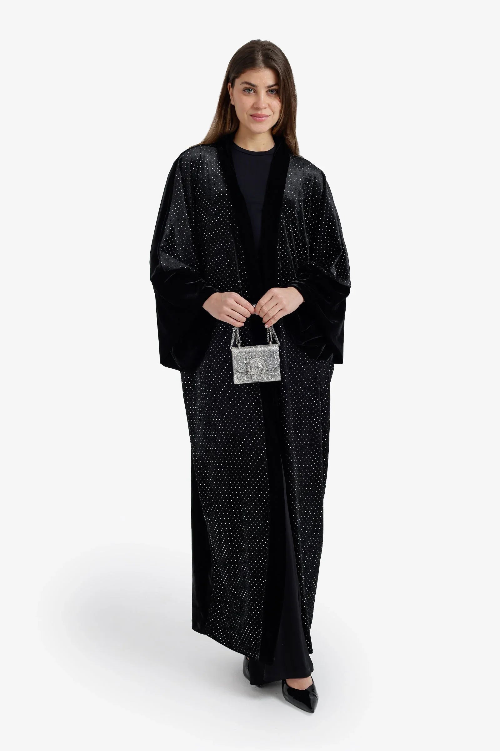 Carina - Embellished Velvet Maxi Kimono 5