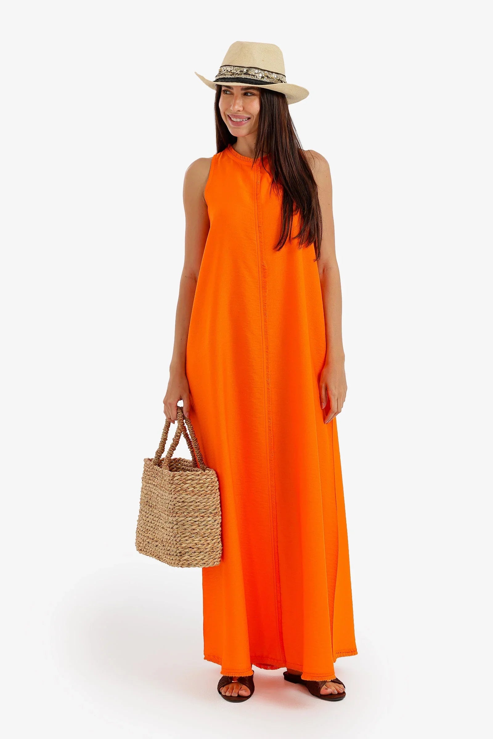 Frayed-Edge Lounge Dress - Carina 1