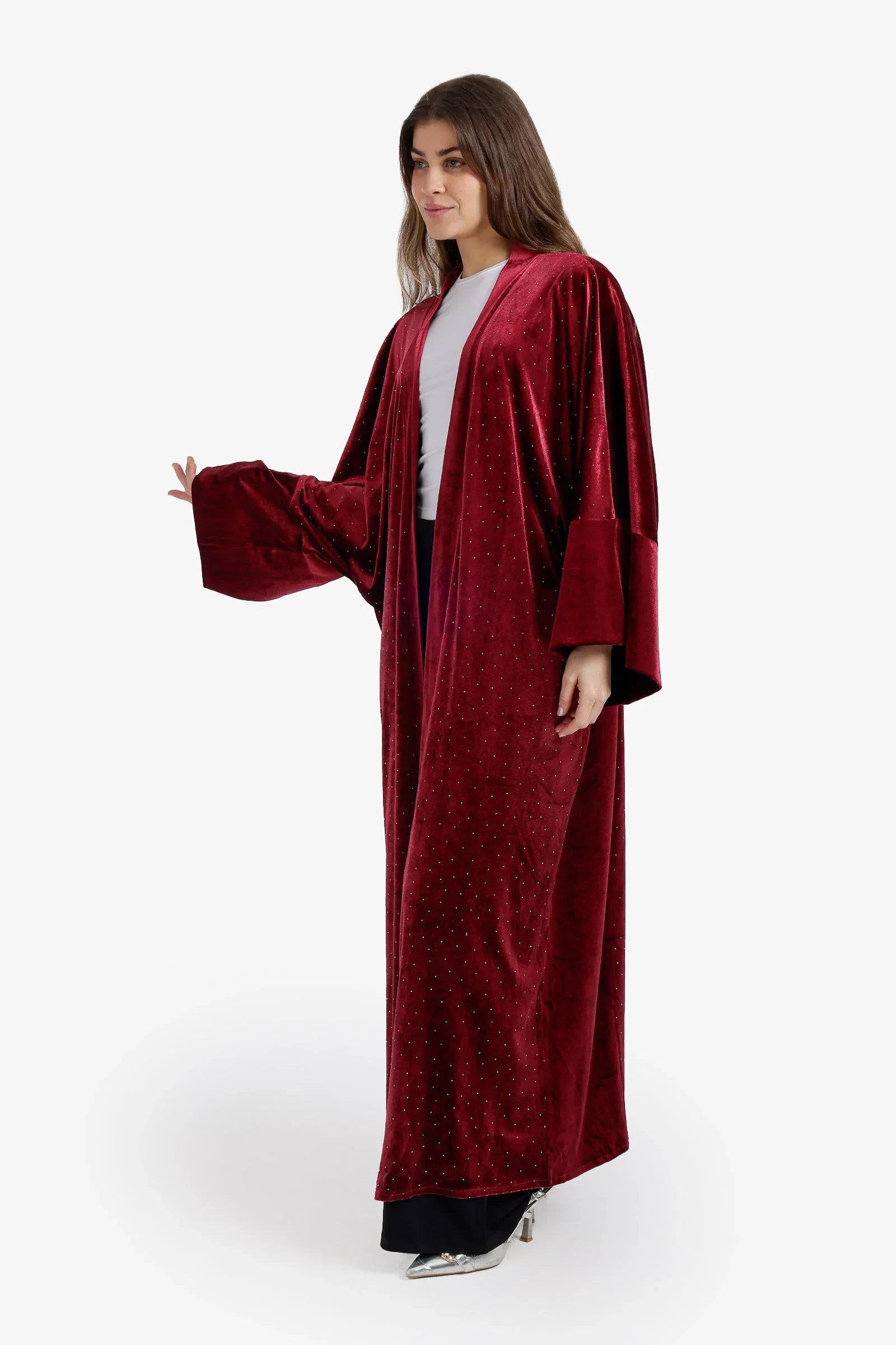 Carina - Embellished Velvet Maxi Kimono 9