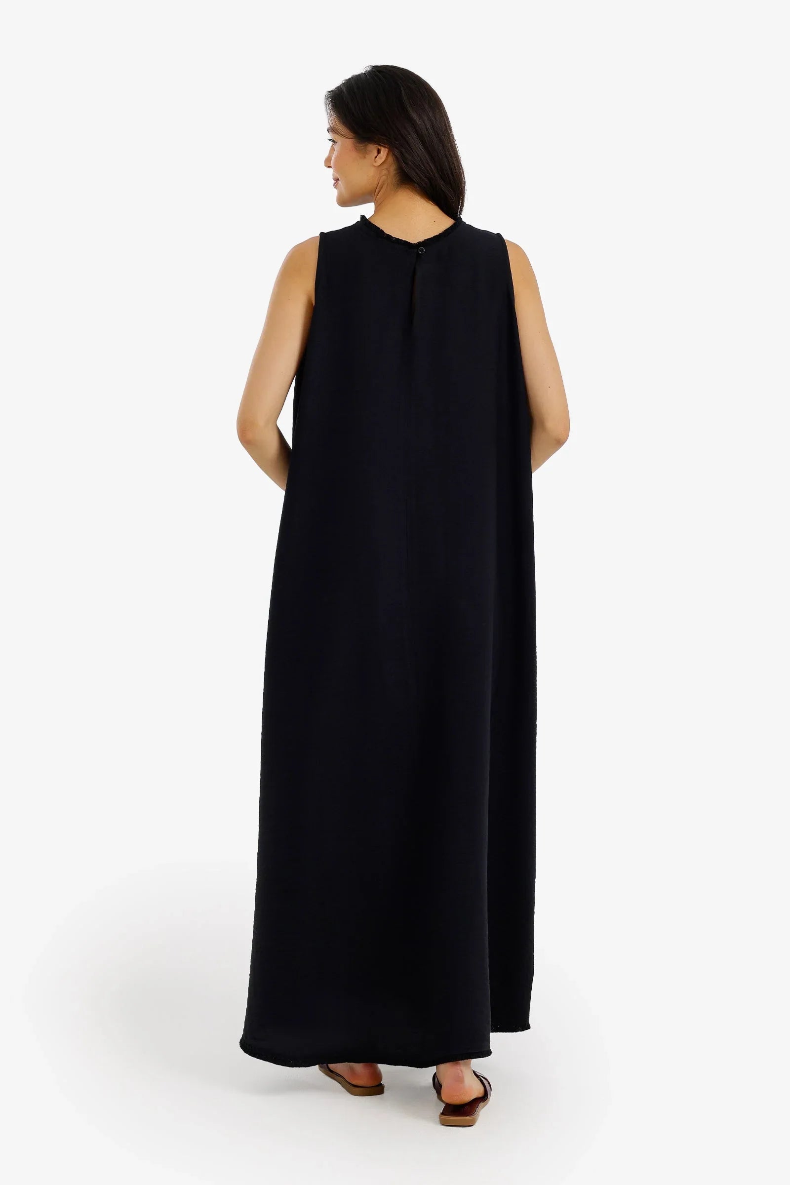 Frayed-Edge Lounge Dress - Carina 7