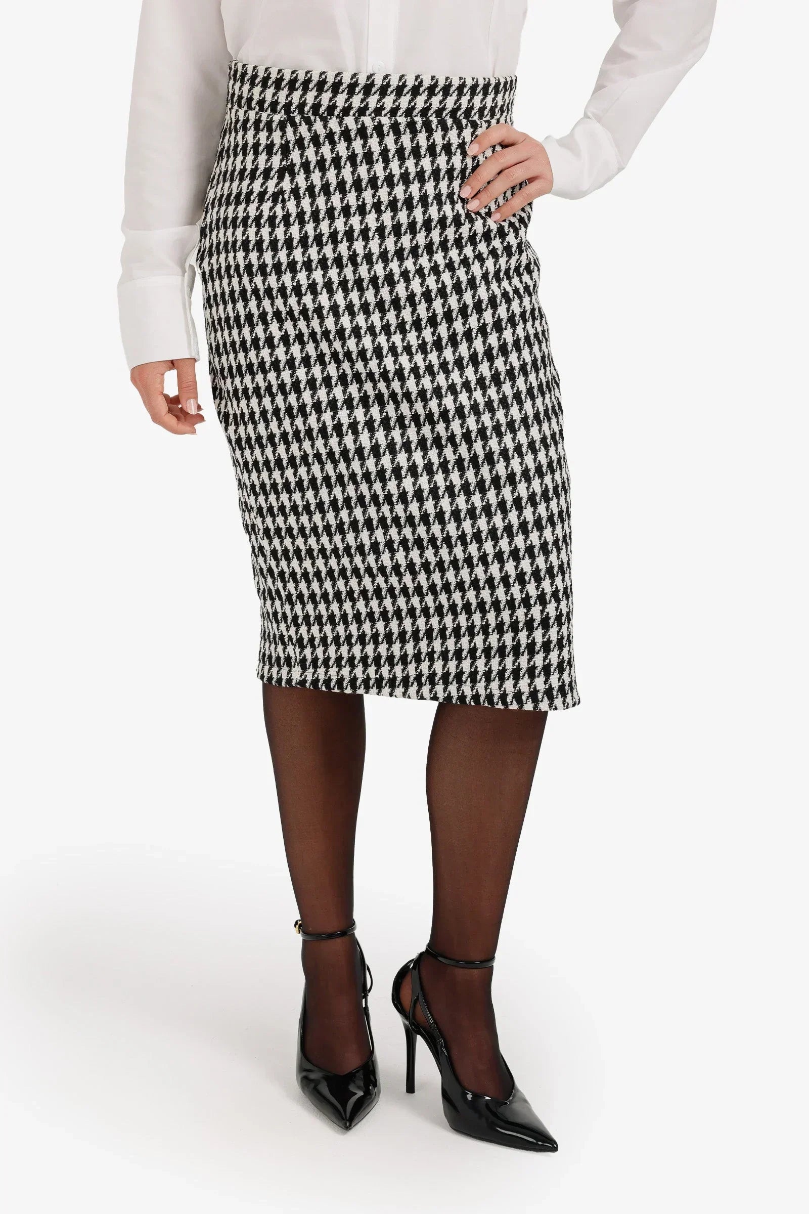 Clue - Houndstooth Pencil Skirt 1