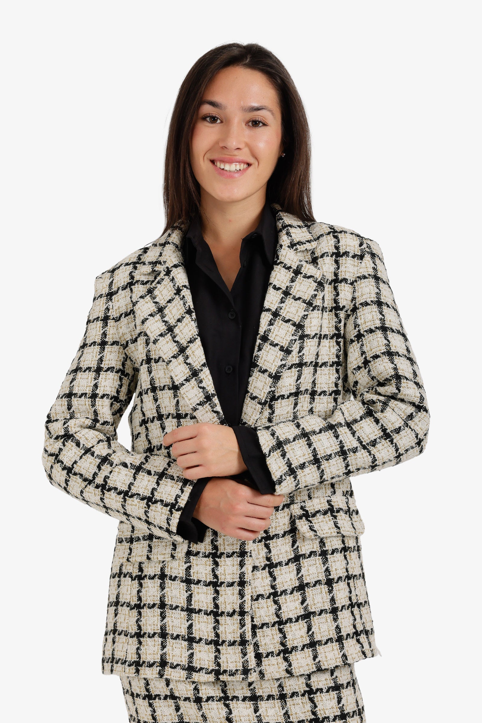 Houndstooth Notch - Collar Blazer - Clue - Babazzaro