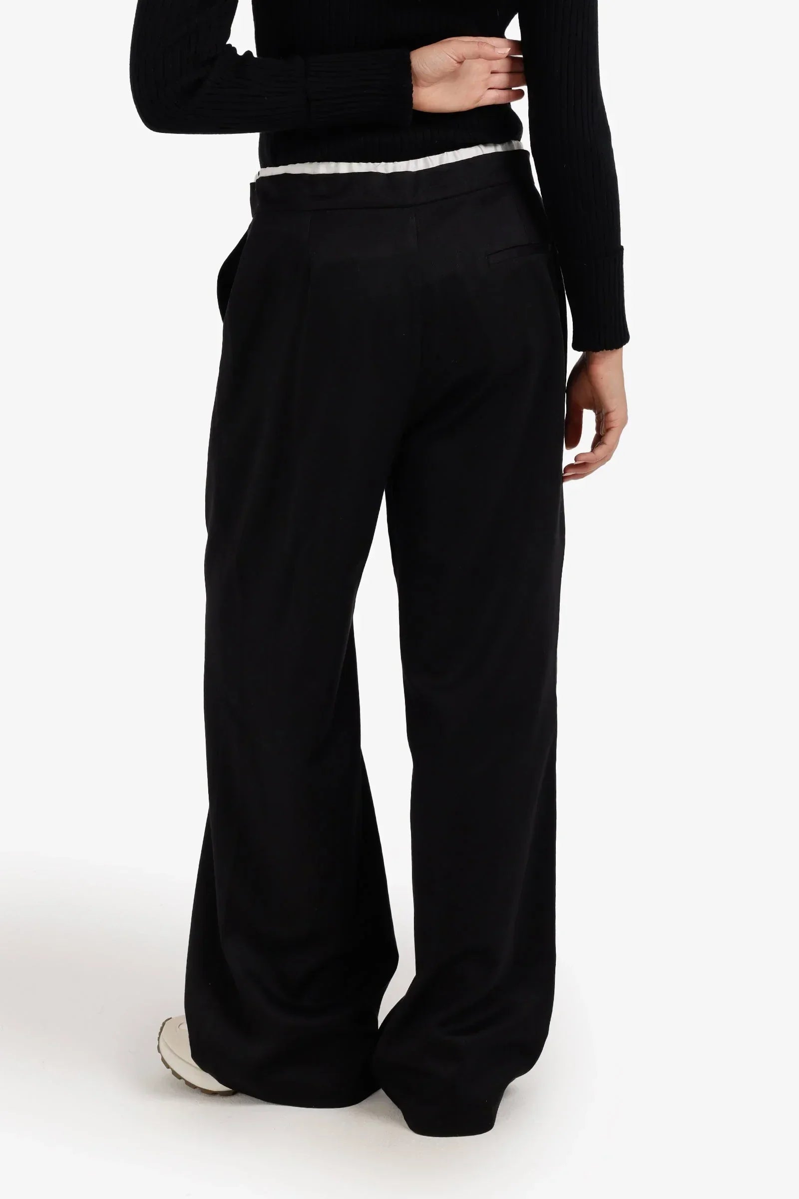 Clue - Contrast Double-Waistband Pants 2