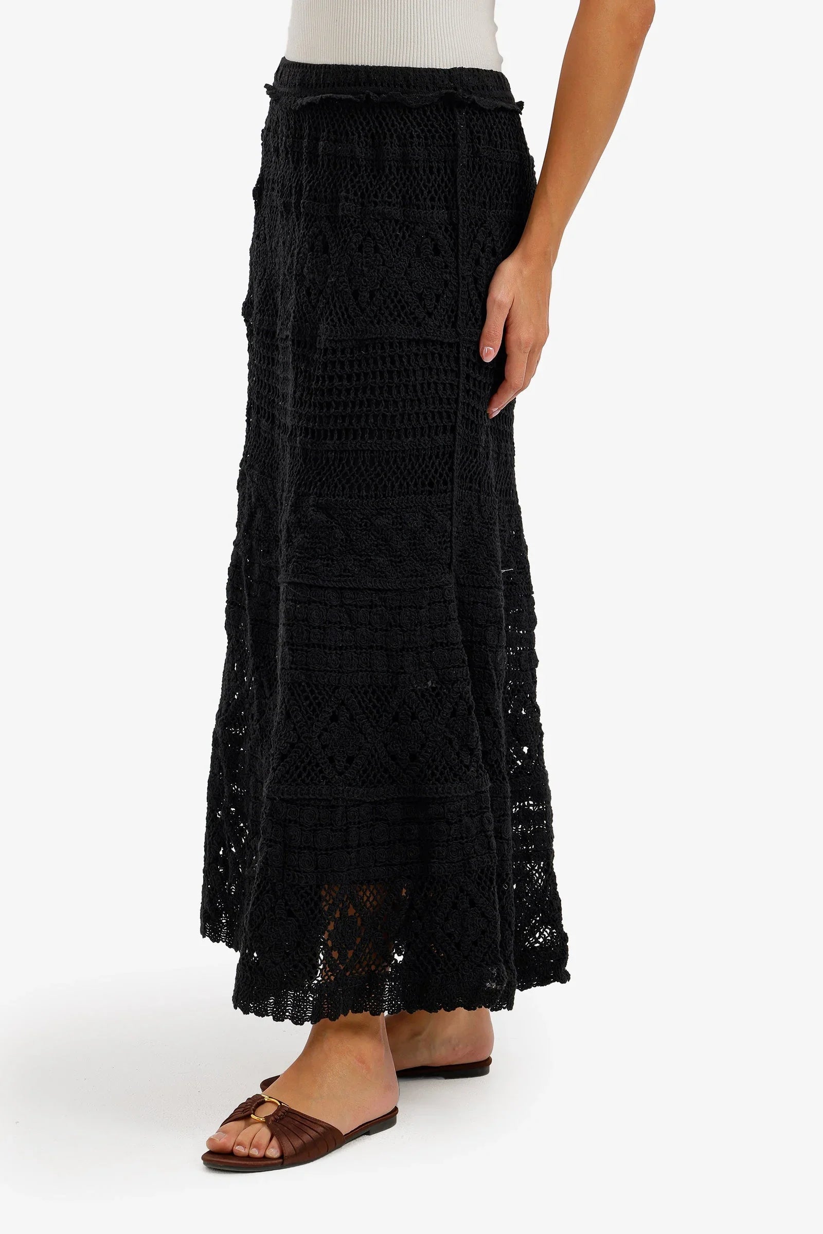 Tiered Crochet Maxi Skirt - Carina 2