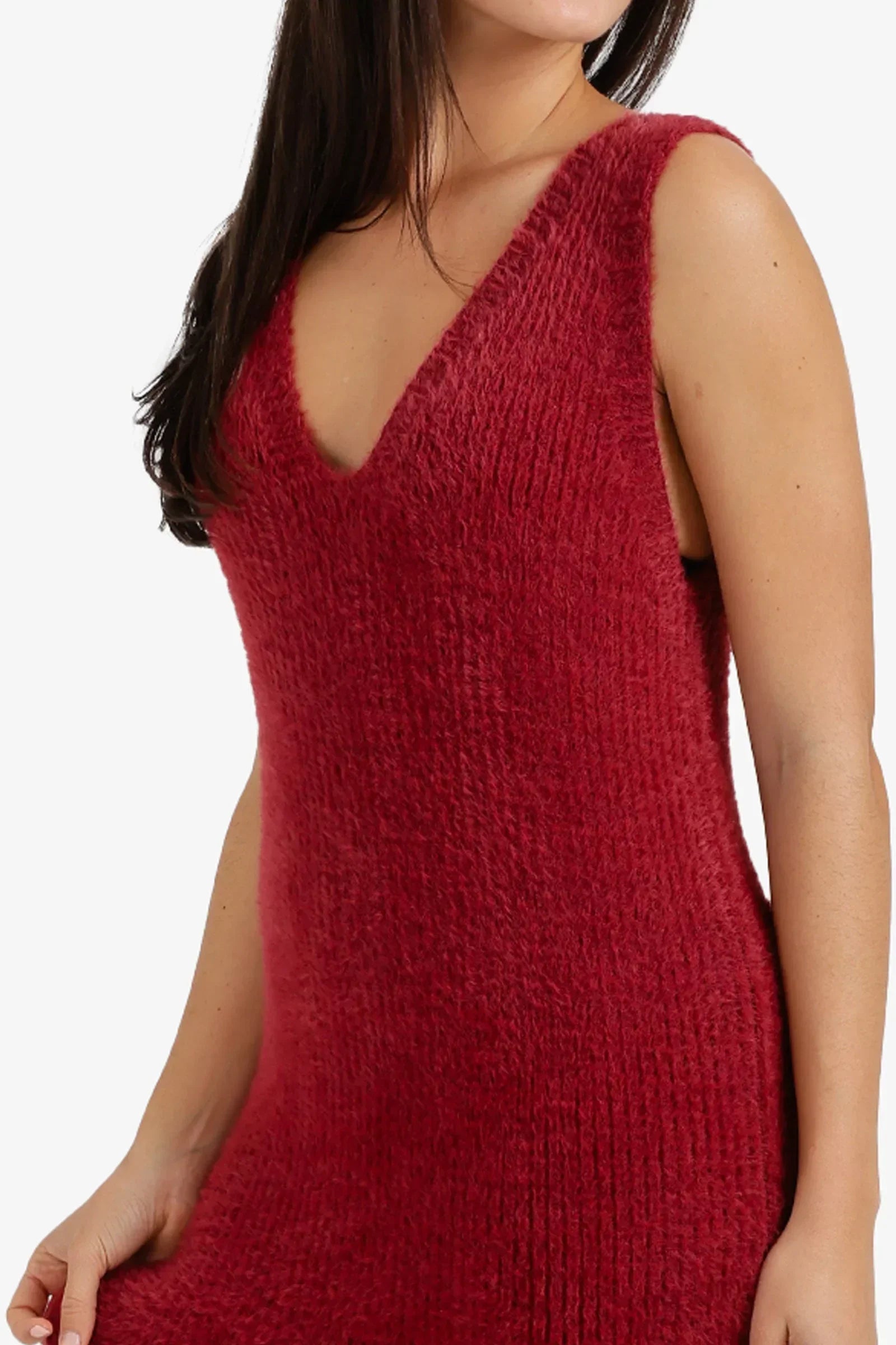Clue - V-Neck Midi Dress 2