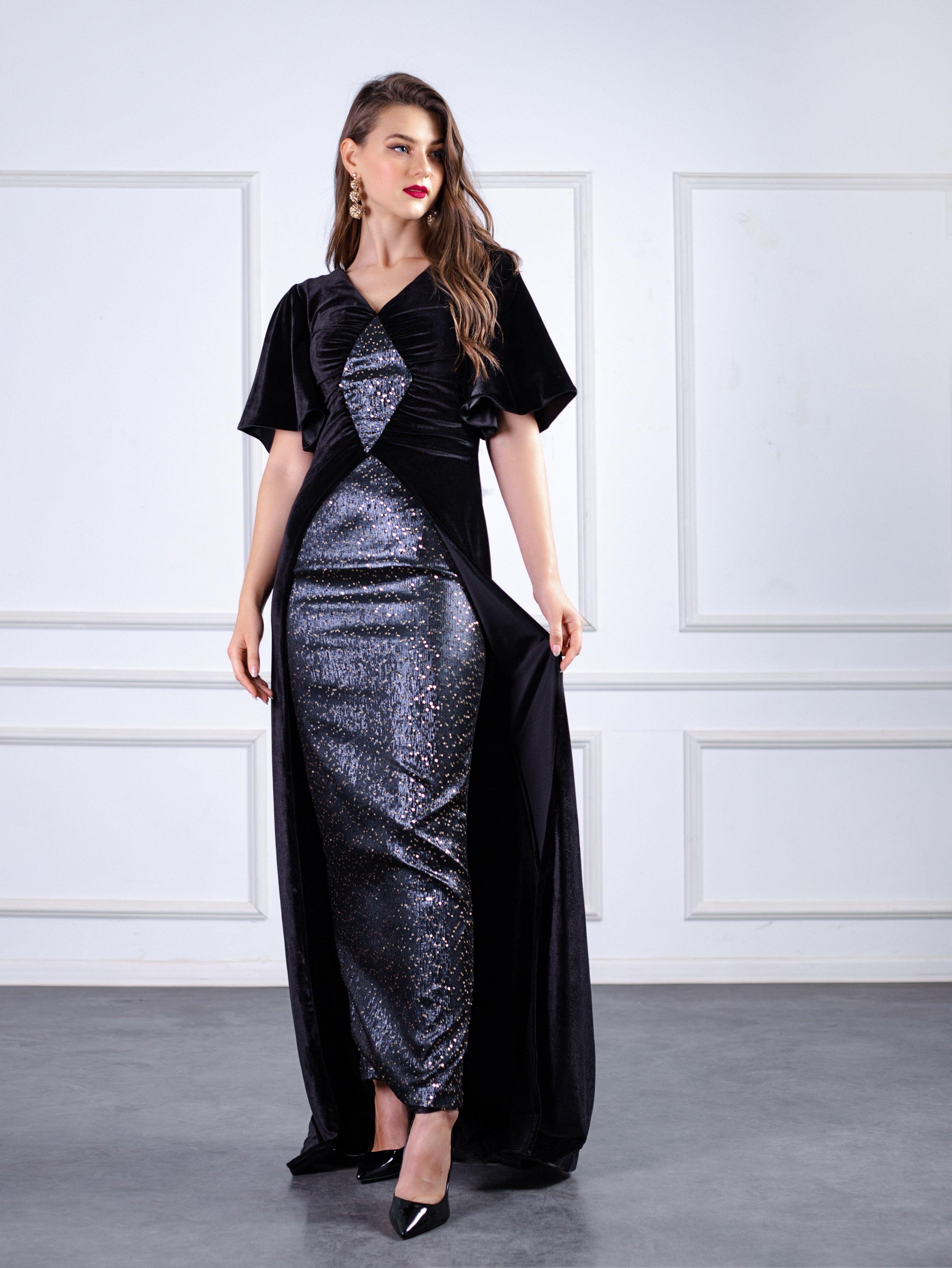 Reehan - Vintage-inspired velvet dress