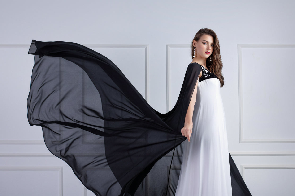 Reehan - Trapeze caped dress