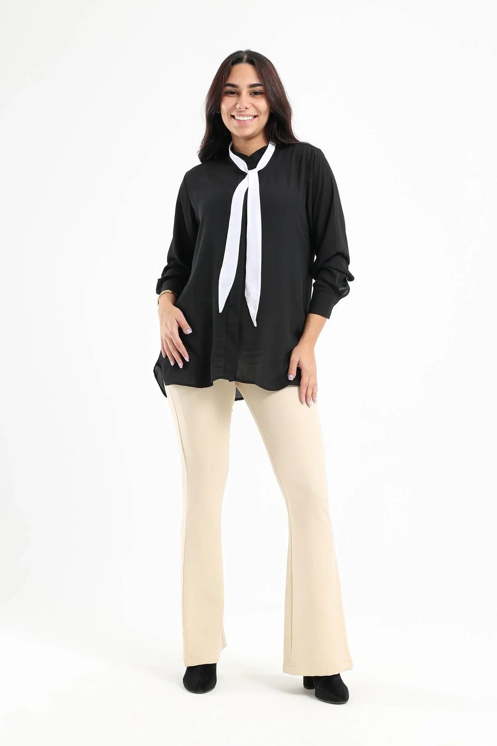 Clue - Crepe Blouse with Tie Knot 1