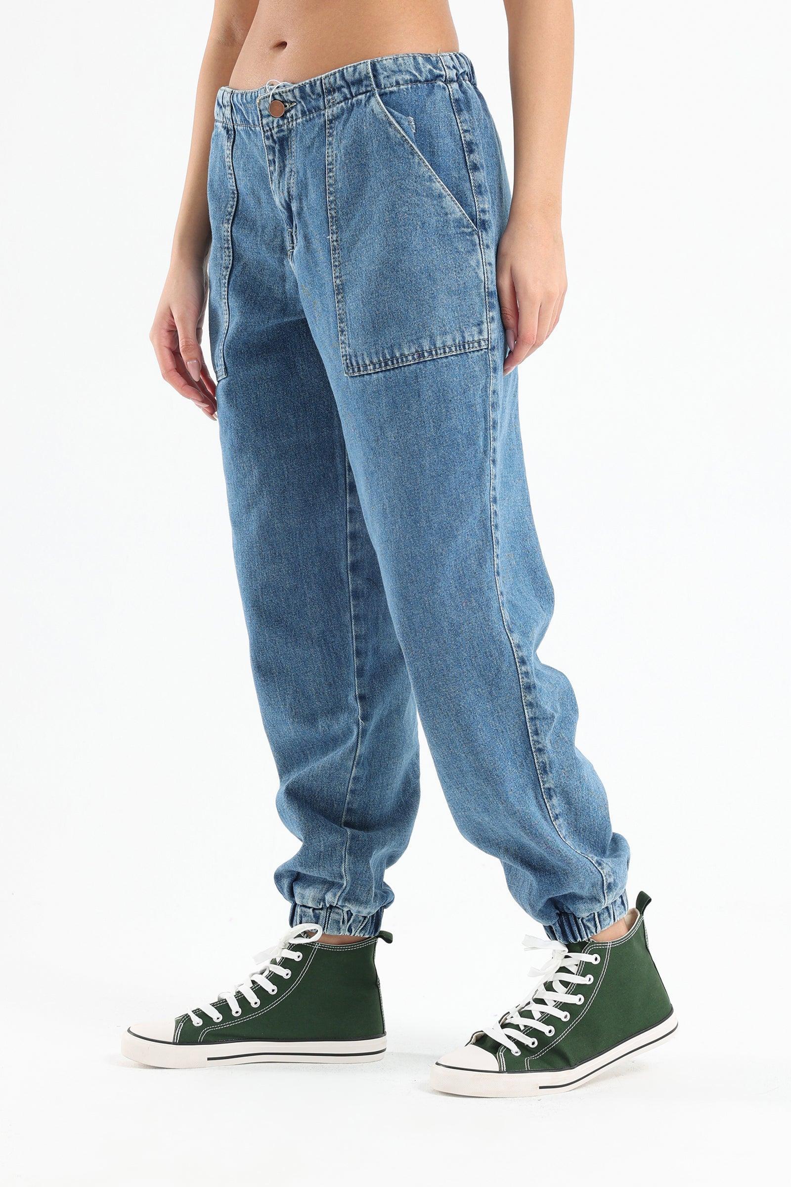 Clue - Denim Jogger with Button Closure 2