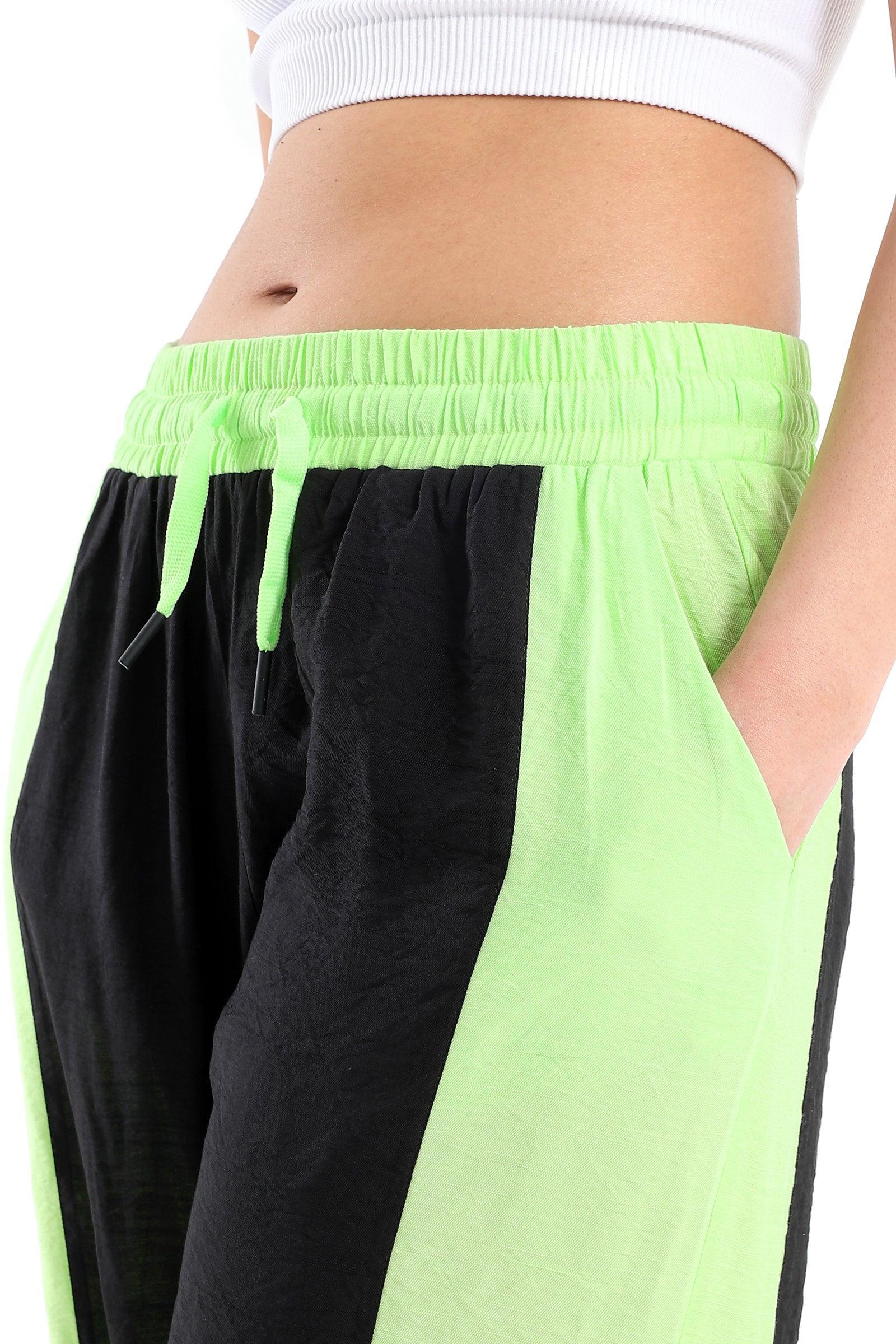 Clue - Color Block Pants with Slits 1