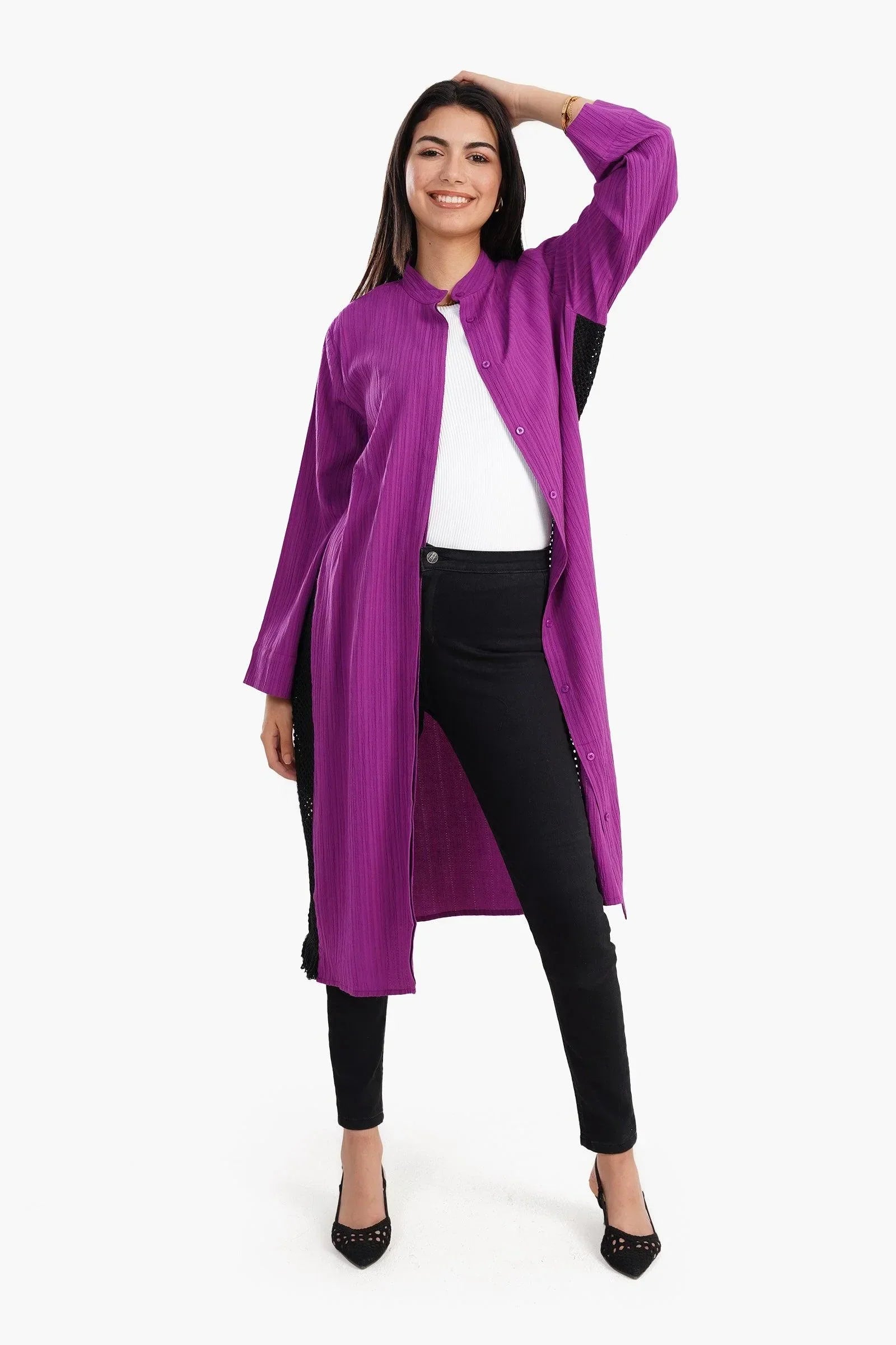 Clue - Shirt Dress with Side Trico 1