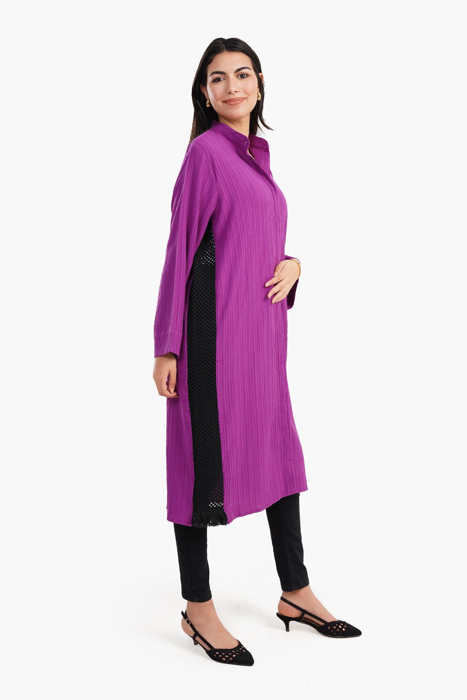 Clue - Shirt Dress with Side Trico 2