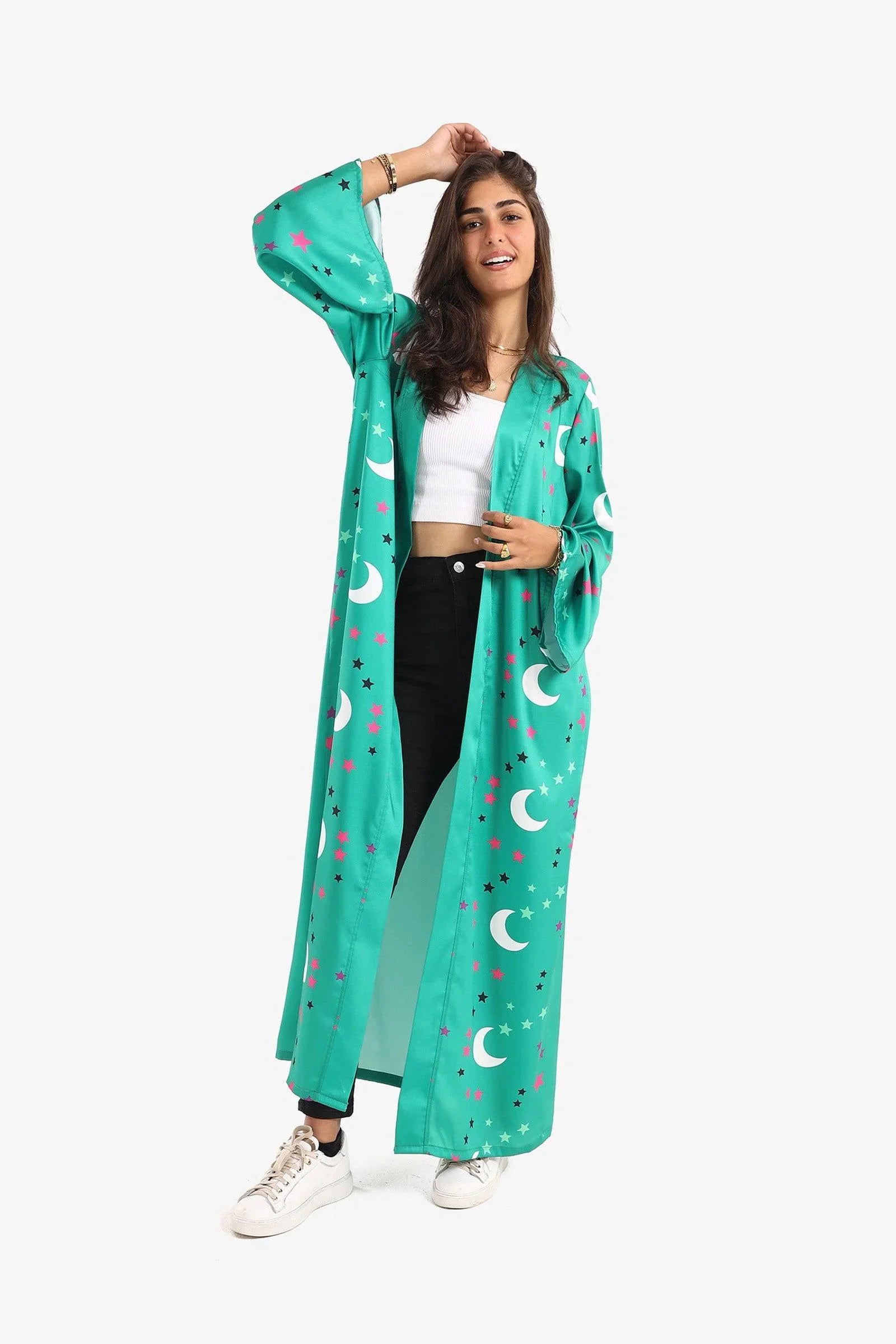 Clue - Crescents & Stars Printed Kimono 6