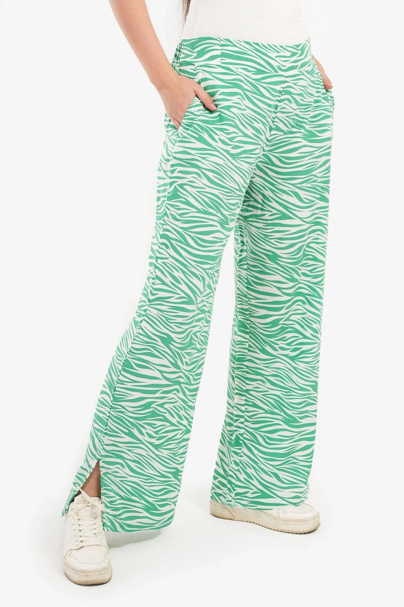 Clue - Zebra Print Pants with Slits 5