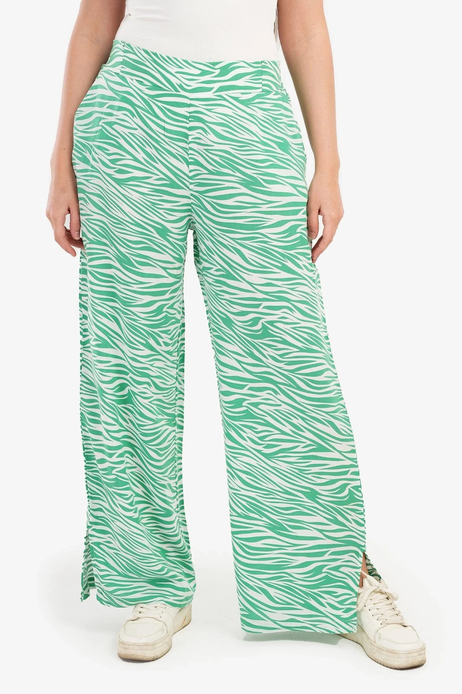 Clue - Zebra Print Pants with Slits 4