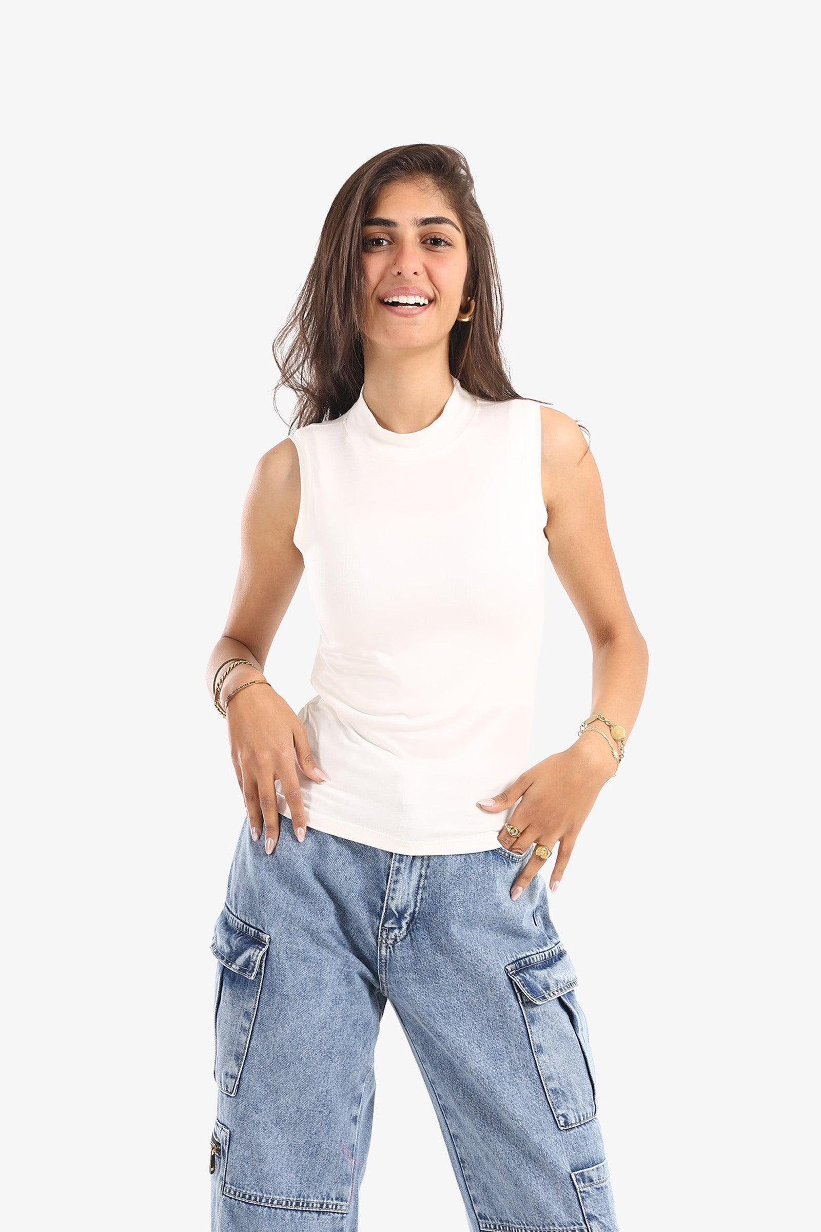 Clue - Crew Neck Viscose Top 6
