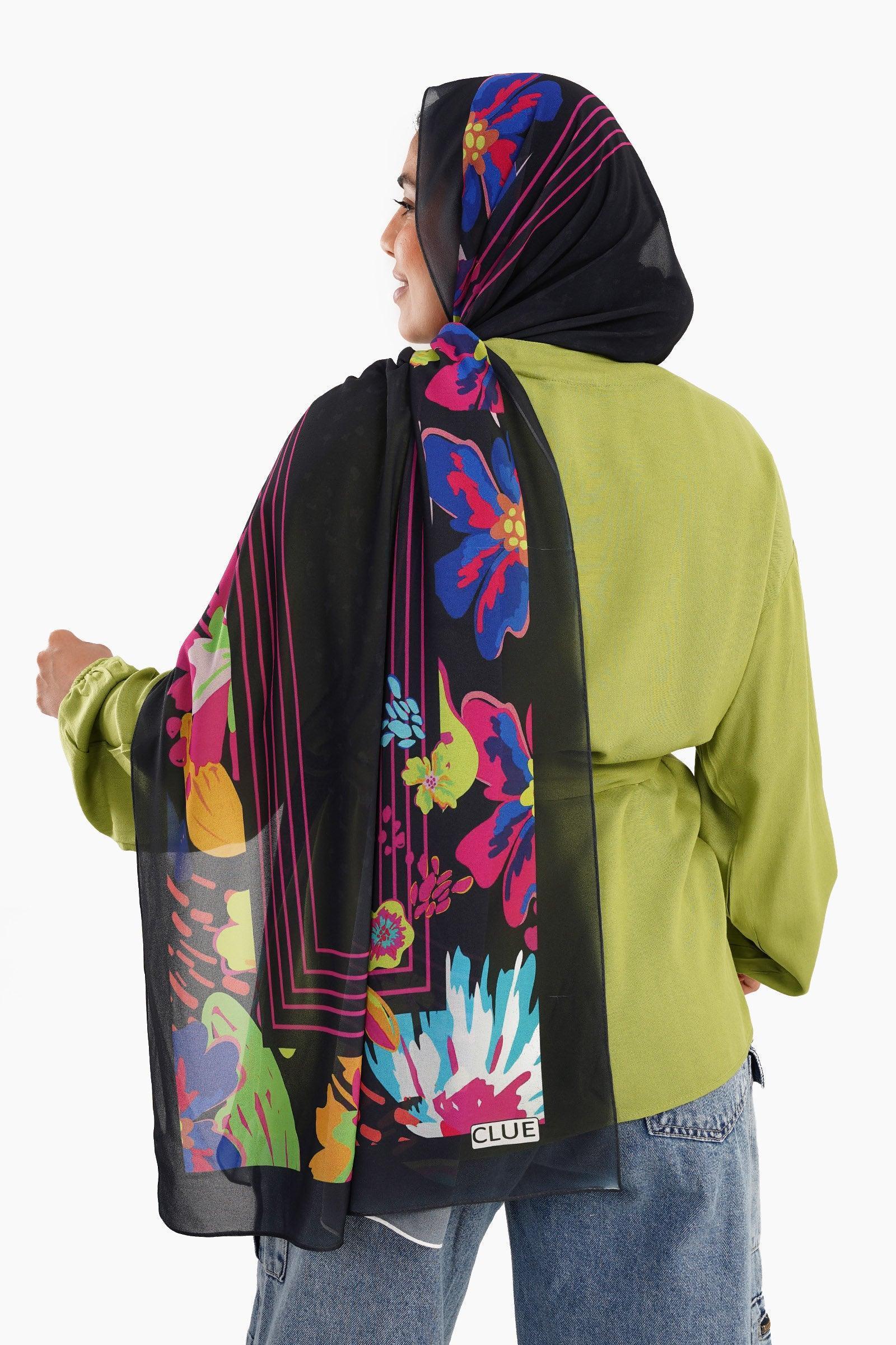 Clue - Chiffon Printed Scarf 1 1