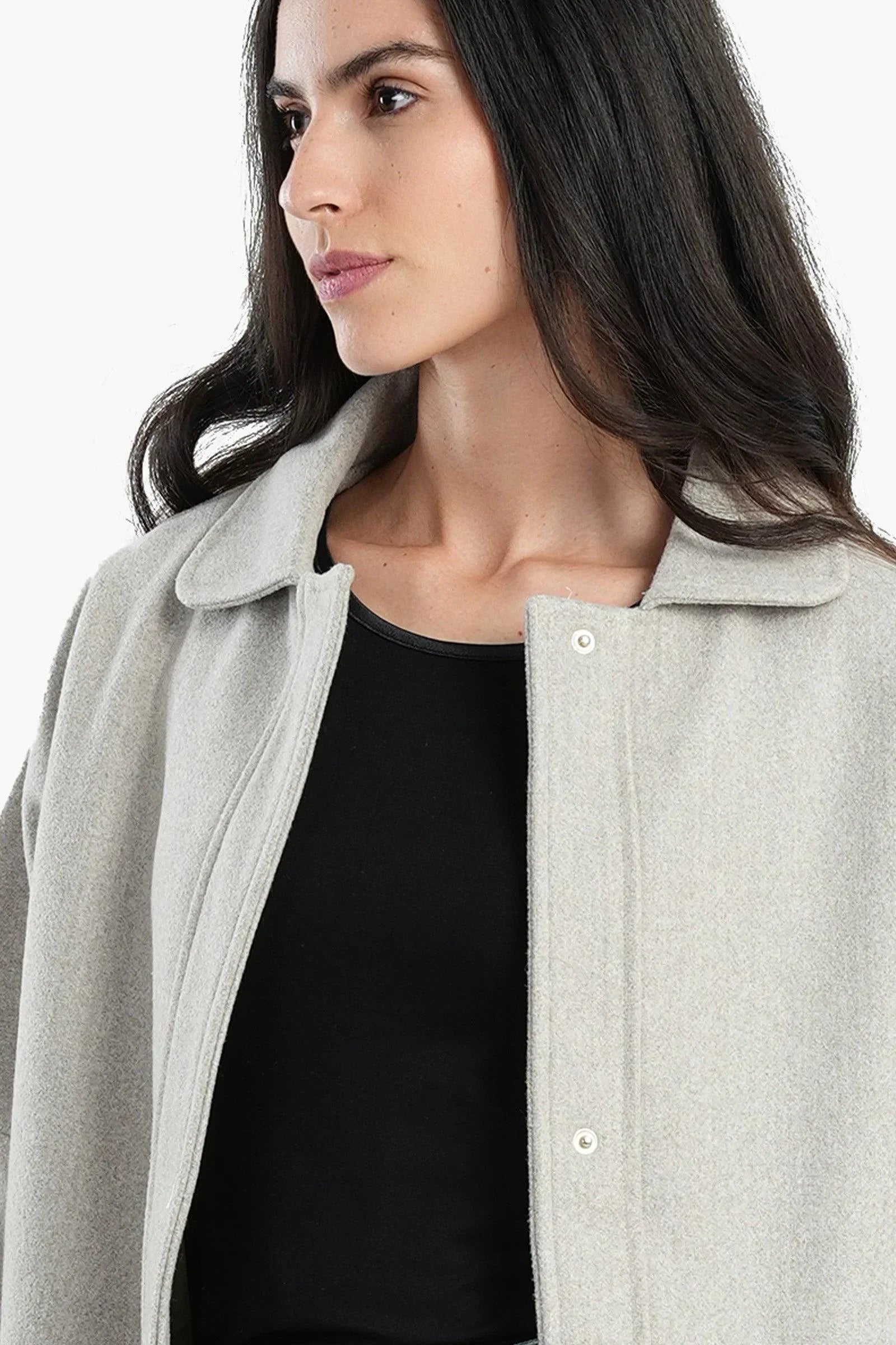 Clue - Wool Blend Collared Coat 4