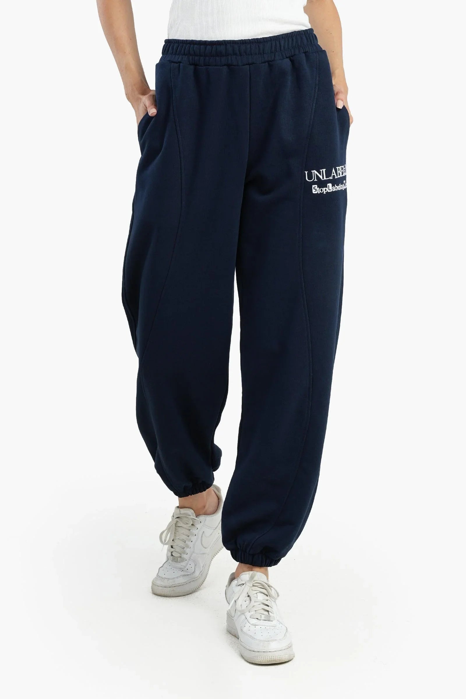 Clue - Navy Printed Lounge Joggers 1
