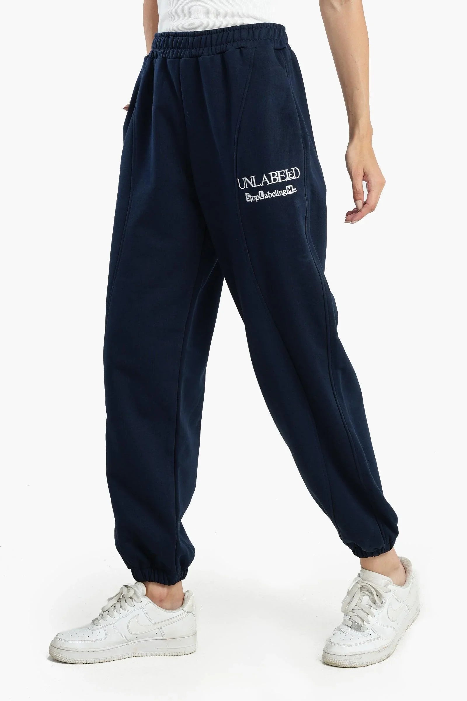 Clue - Navy Printed Lounge Joggers 3