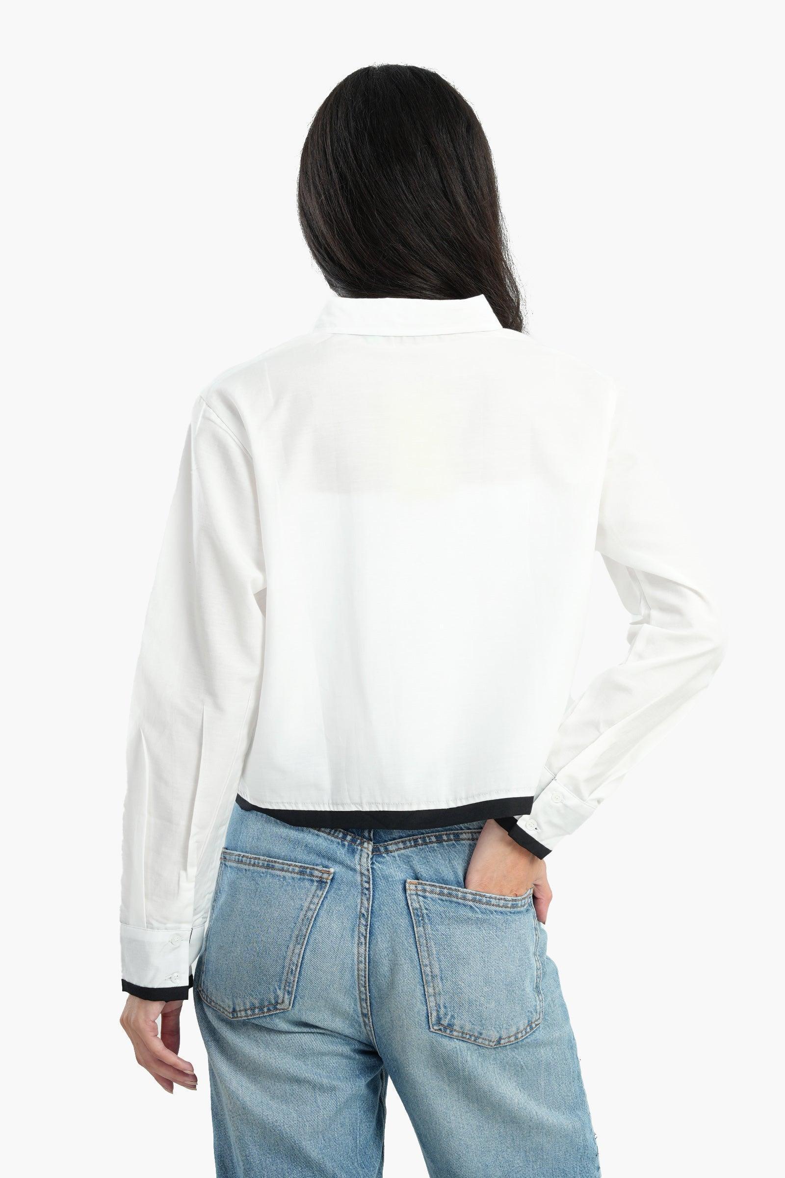Clue - Cropped Shirt with Flap Pockets 1