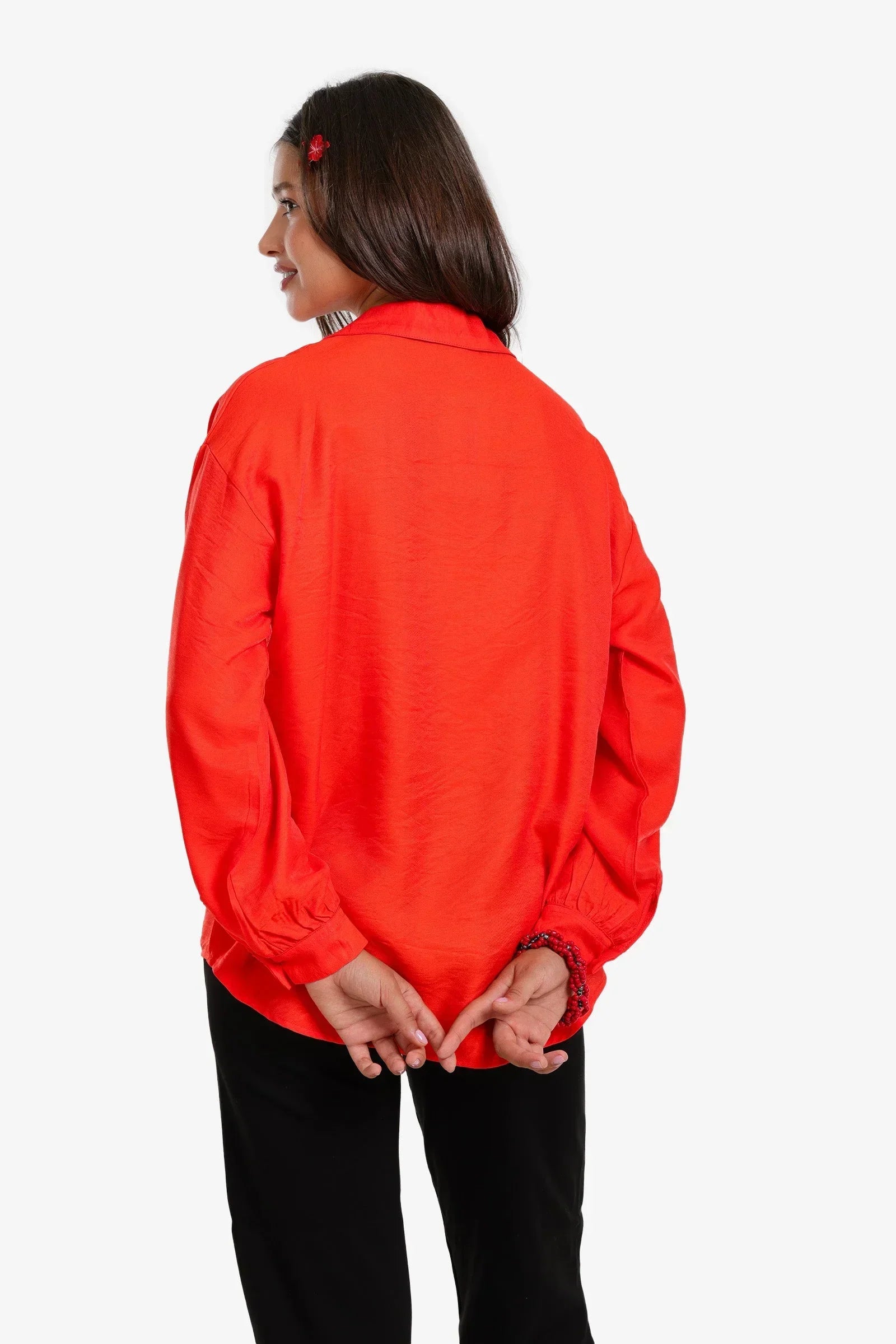 Clue - V-Neck Tencel Blouse 6