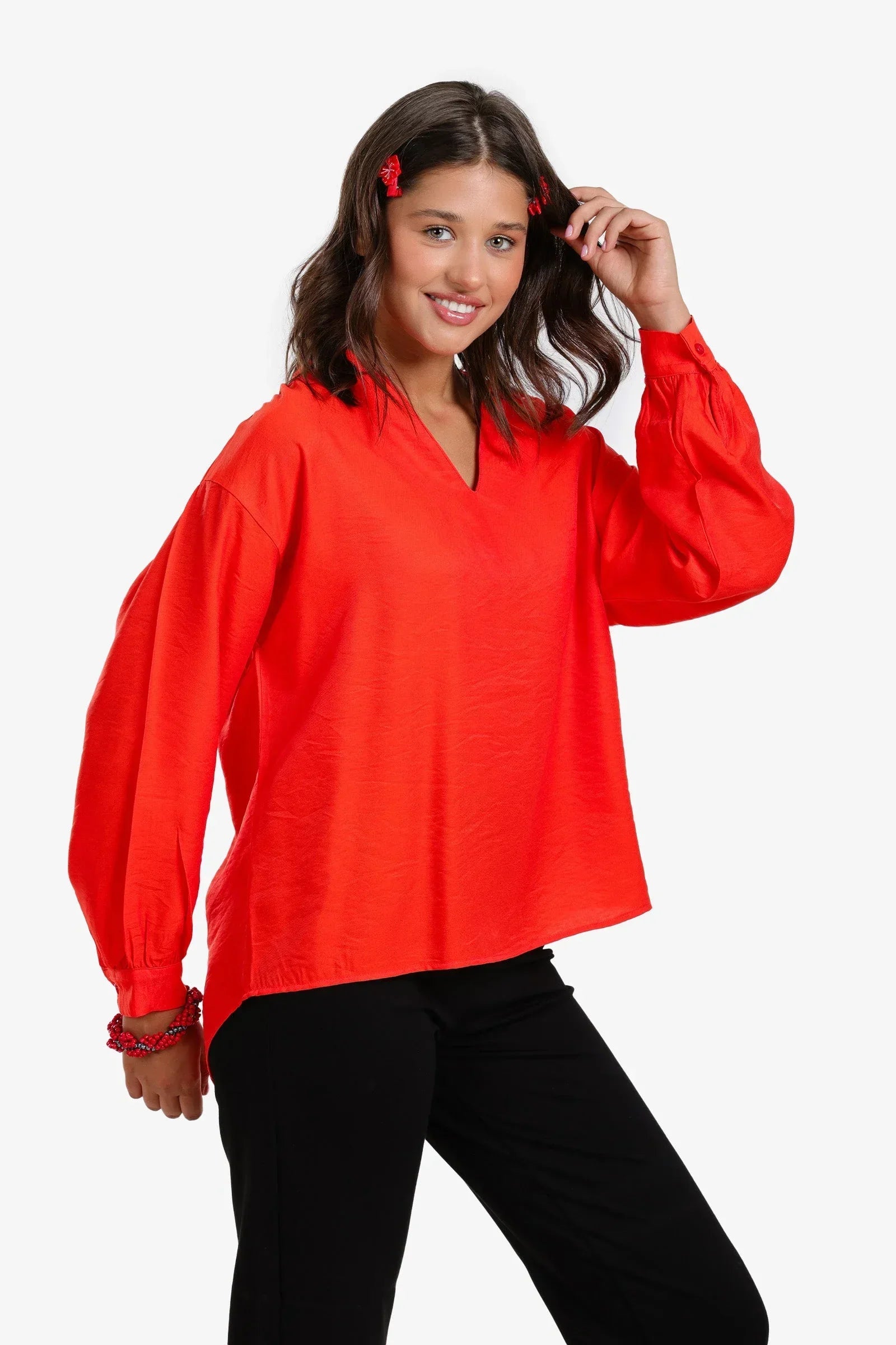 Clue - V-Neck Tencel Blouse 5