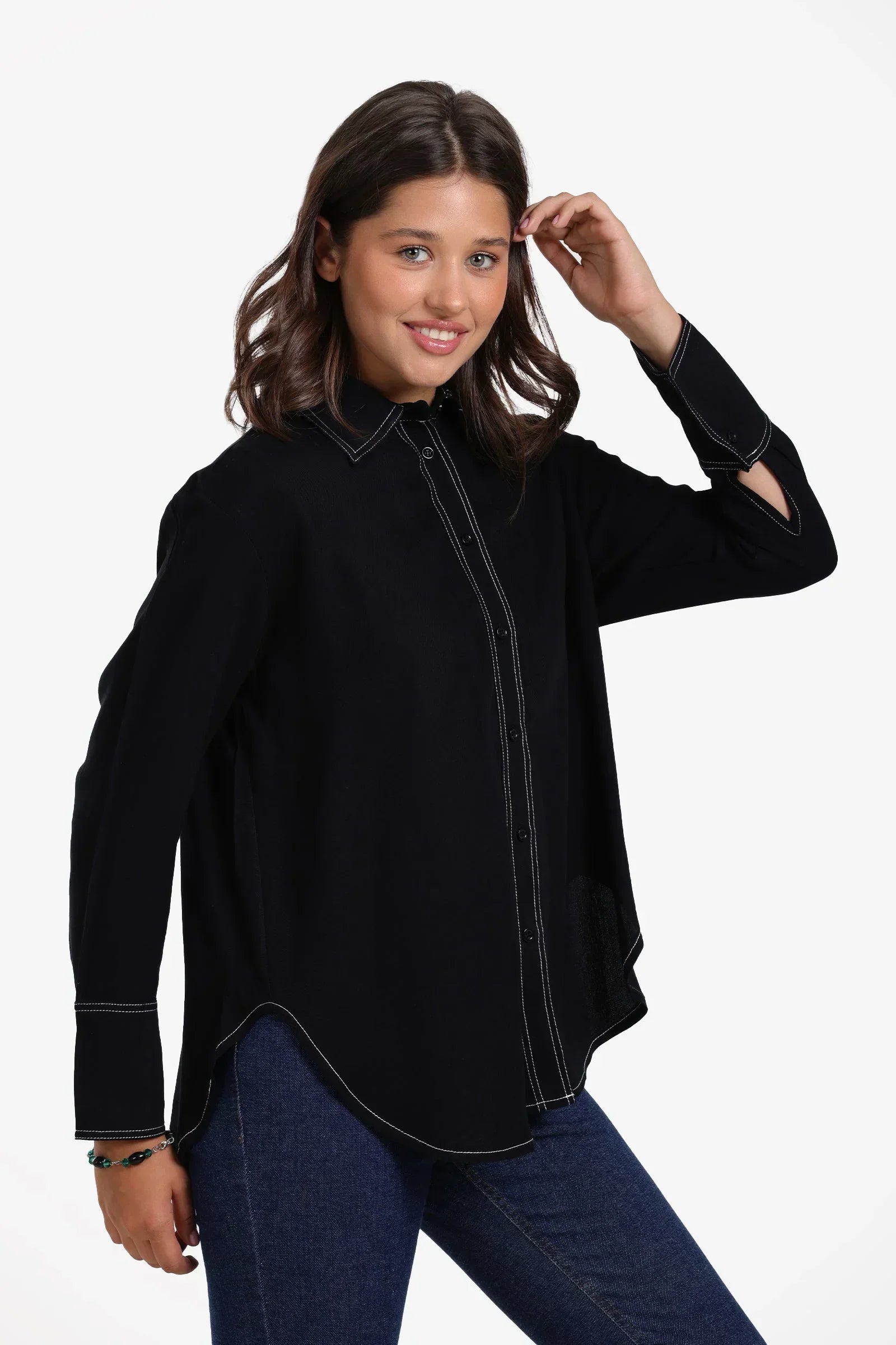Clue - Shirt with Contrast Stitching 8