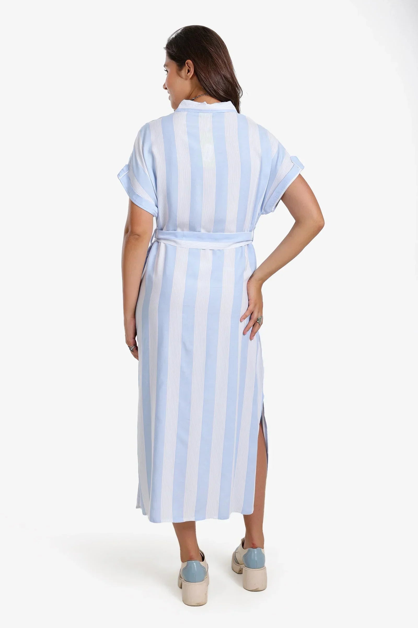 Clue - Voile Striped Shirt Dress 7