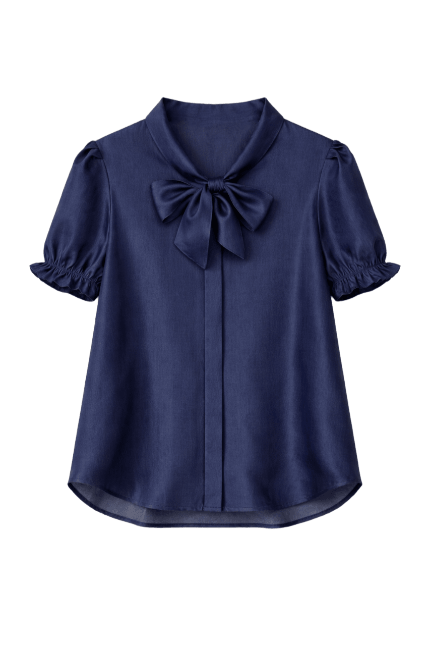 Bow Tie Ruffle Blouse - Clue - Babazzaro