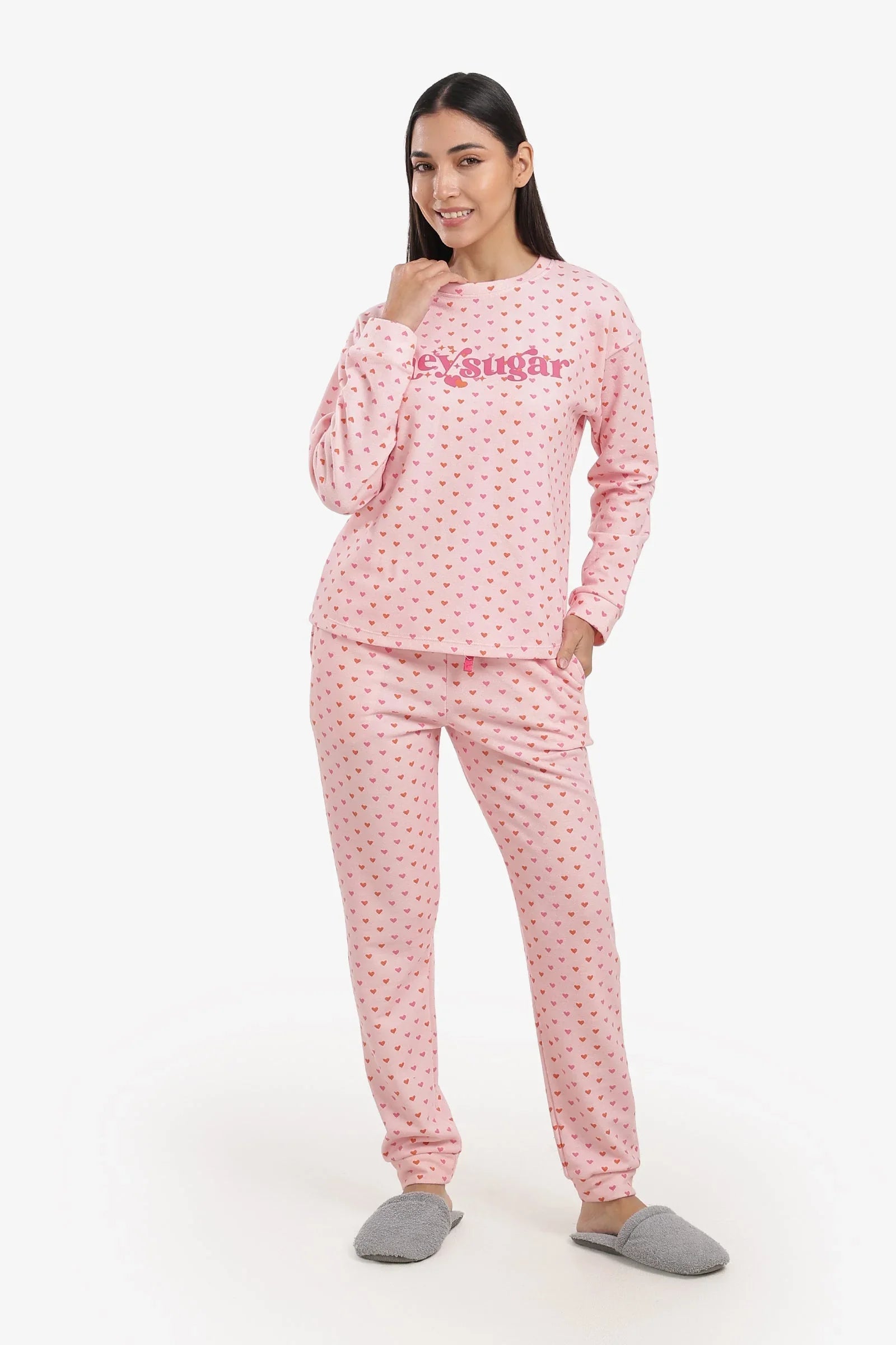 Carina - "Hey Sugar" Print Pyjama Set 1