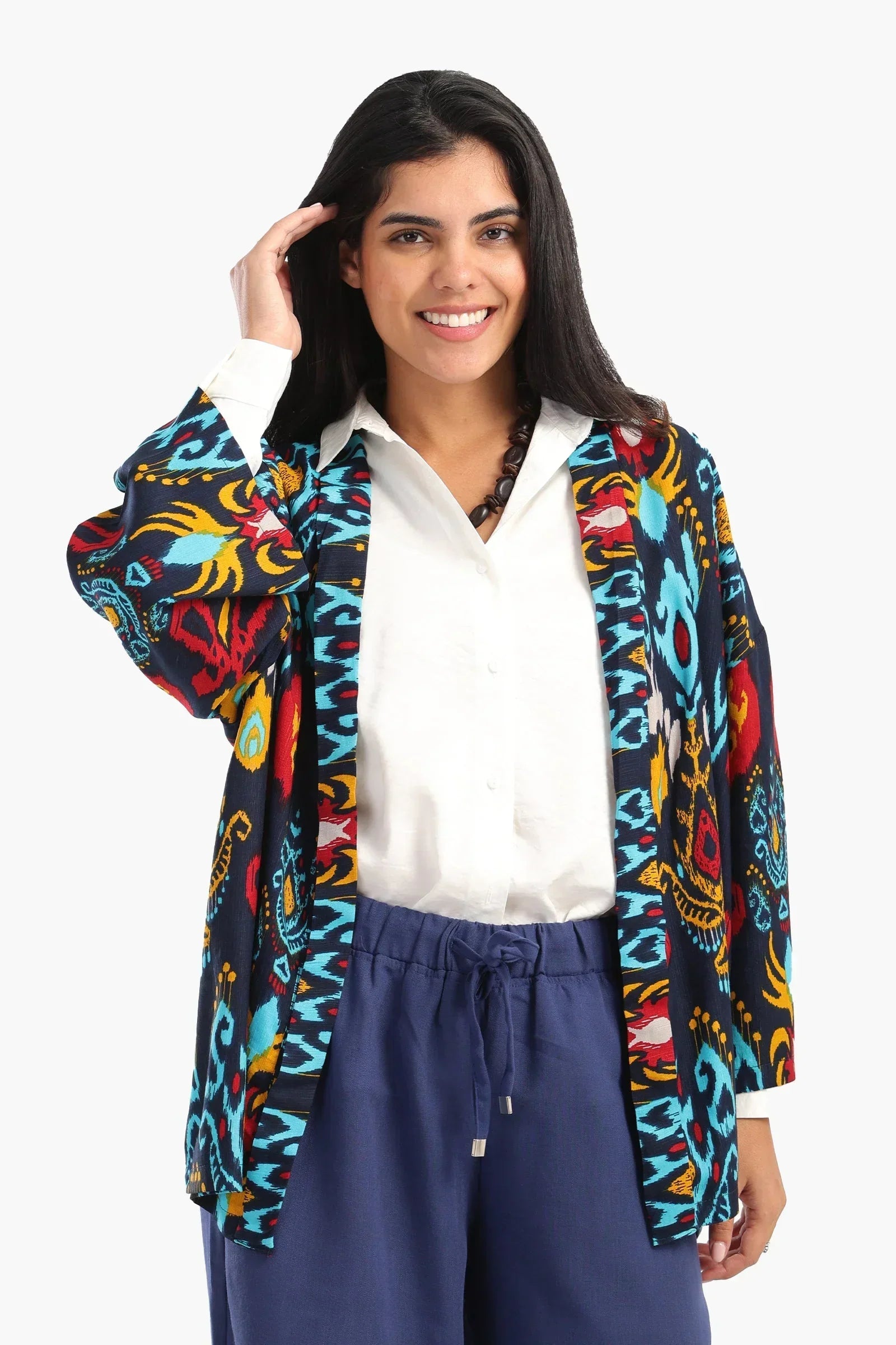 Clue - Elegant Printed Cardigan 2