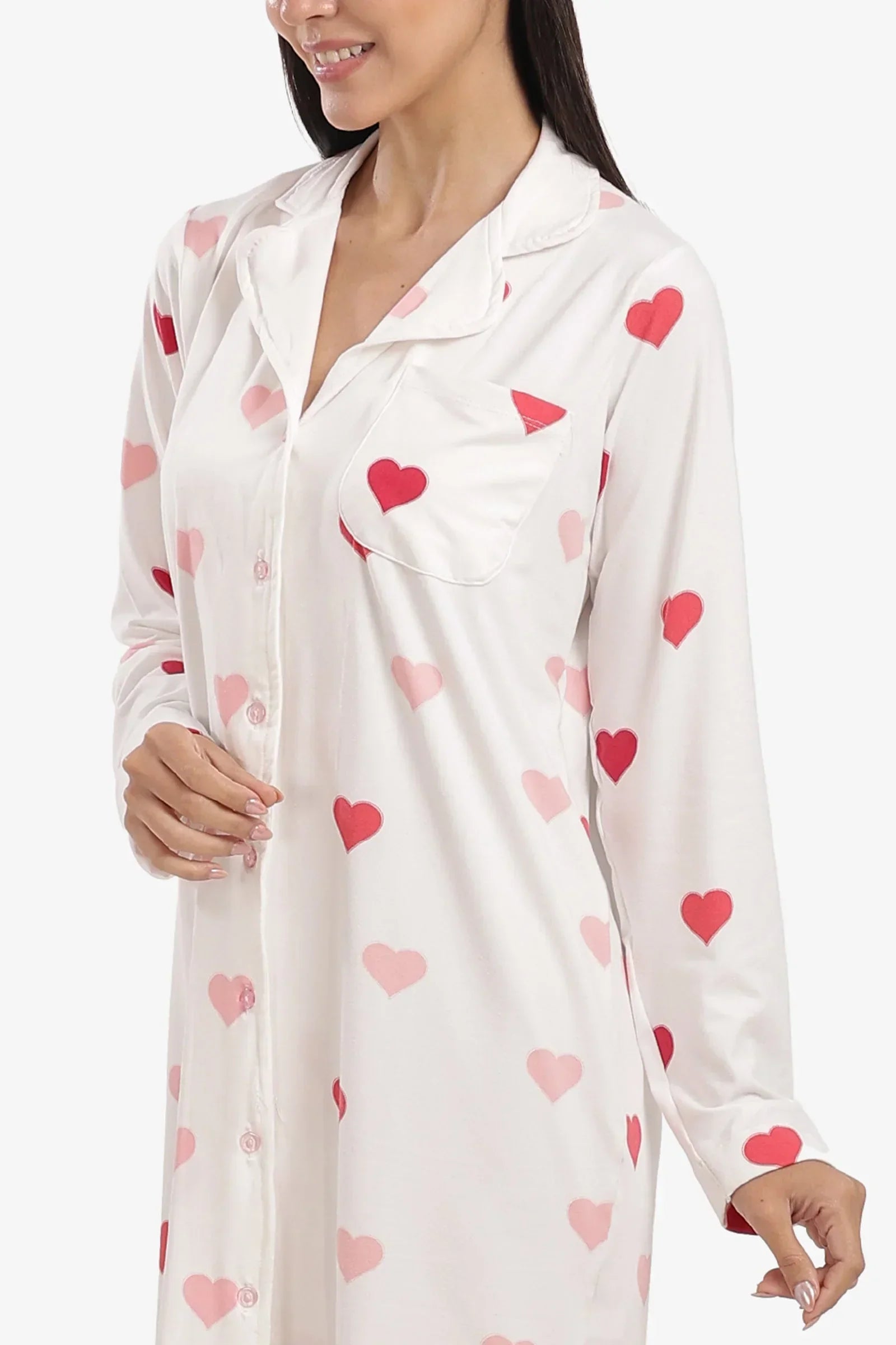 Carina - Hearts Print Nightgown 4